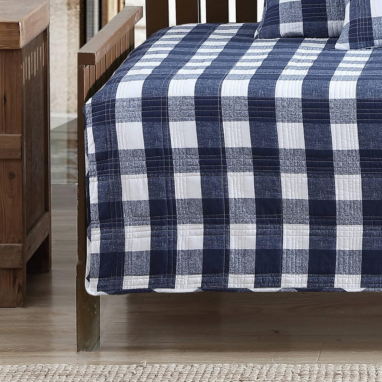 Eddie Bauer – Juego de edredón para sofá cama, ropa de cama reversible de algodón con fundas de almohada y fundas de almohada a juego, decoración