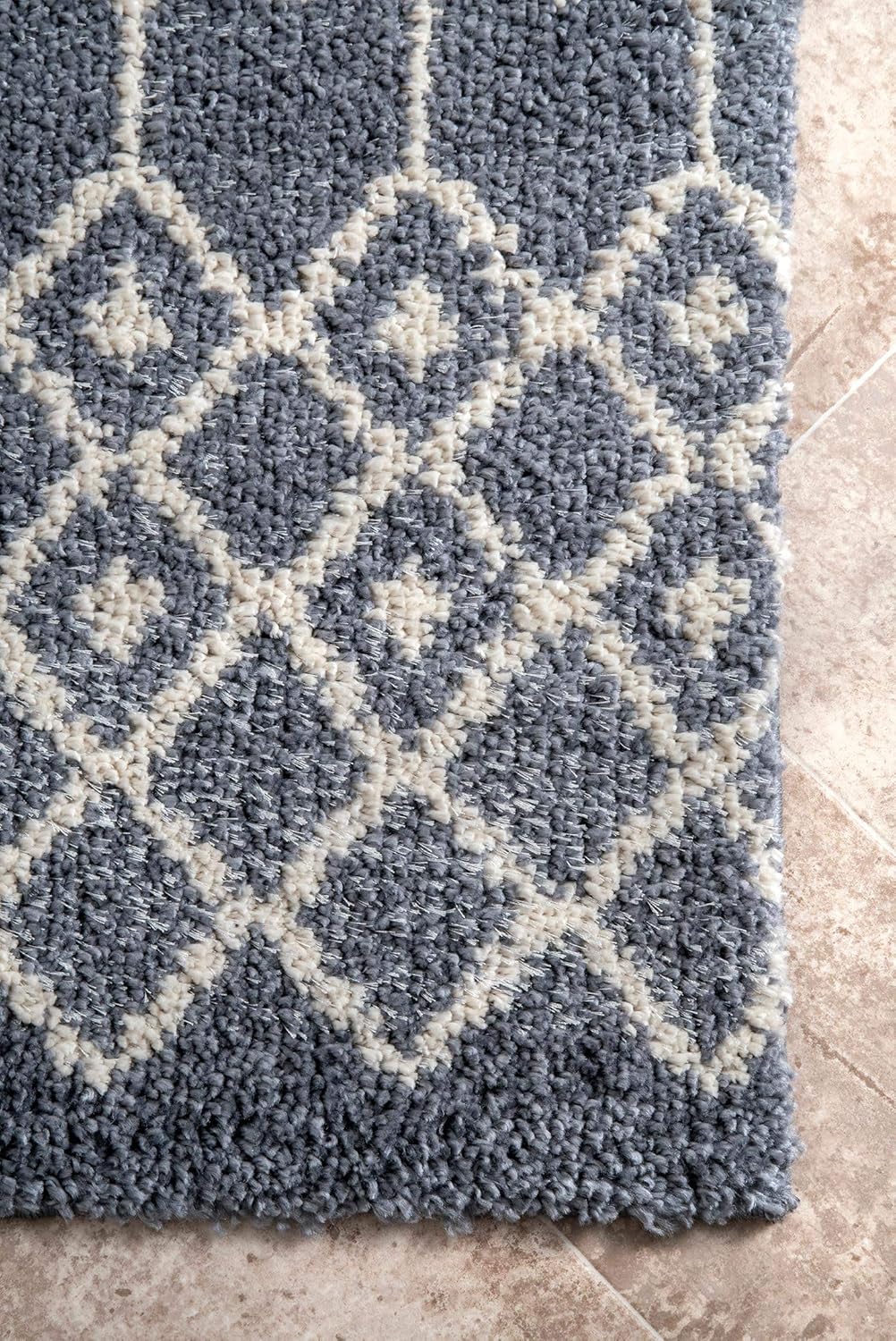 nuLOOM Alfombra marroquí Barbara Accent 2×3, gris