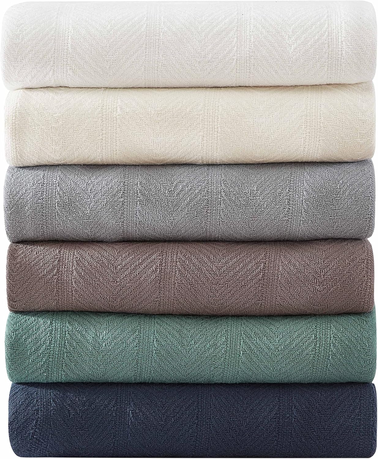 Eddie Bauer 213122 – Manta con patrón en forma de espiga, individual, raya azul, Algodón, Verde, gemelo