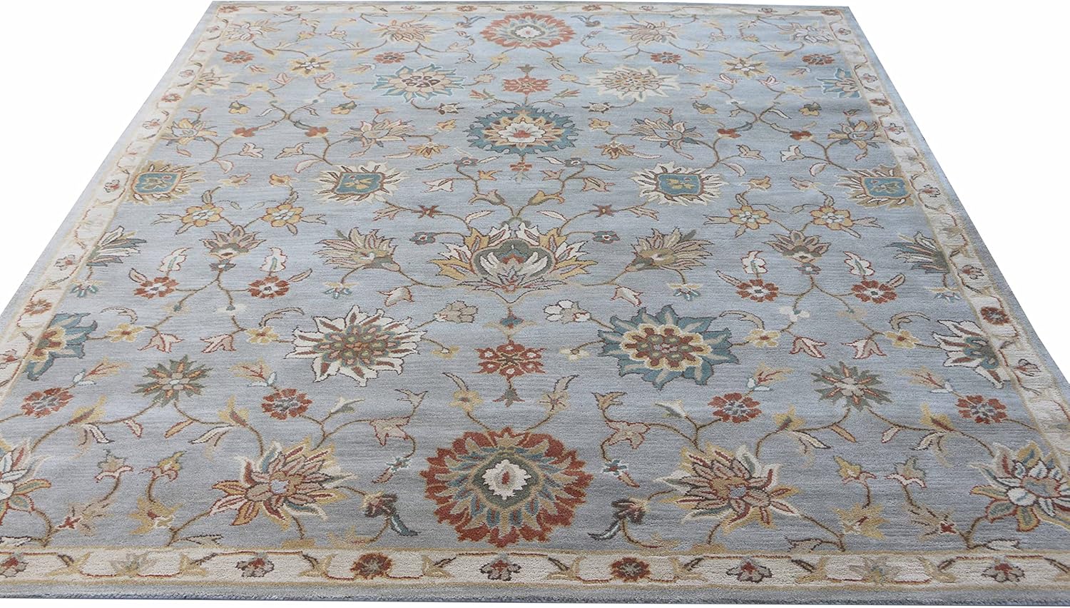 Devlin Alfombras y alfombras tradicionales orientales hechas a mano 100% lana (9 x 12 pies)