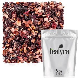 Tealyra – Té de cóctel de piña colada – Té de frutas de hibisco de coco – Té de hojas sueltas de hierbas y afrutadas – Sin cafeína – Té caliente y Tealyra – Té de cóctel de piña colada – Té de frutas de hibisco de coco – Té de hojas sueltas de hierbas y afrutadas – Sin cafeína – Té caliente y