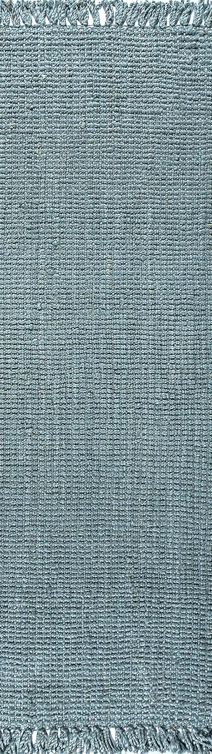 JONATHAN Y NRF103B-2 Pata – Alfombra tejida a mano de yute grueso con flecos para interior, estilo bohemio, de fácil limpieza, para dormitorio,