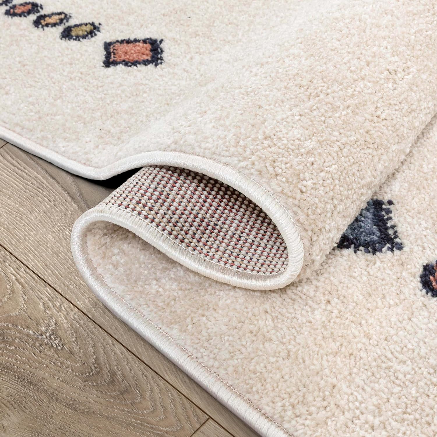 Well Woven Halley – Alfombra de área multicolor con patrón de diamantes tribales beige de 8 x 10 pies (7 pies 10 pulgadas x 10 pies 6 pulgadas)