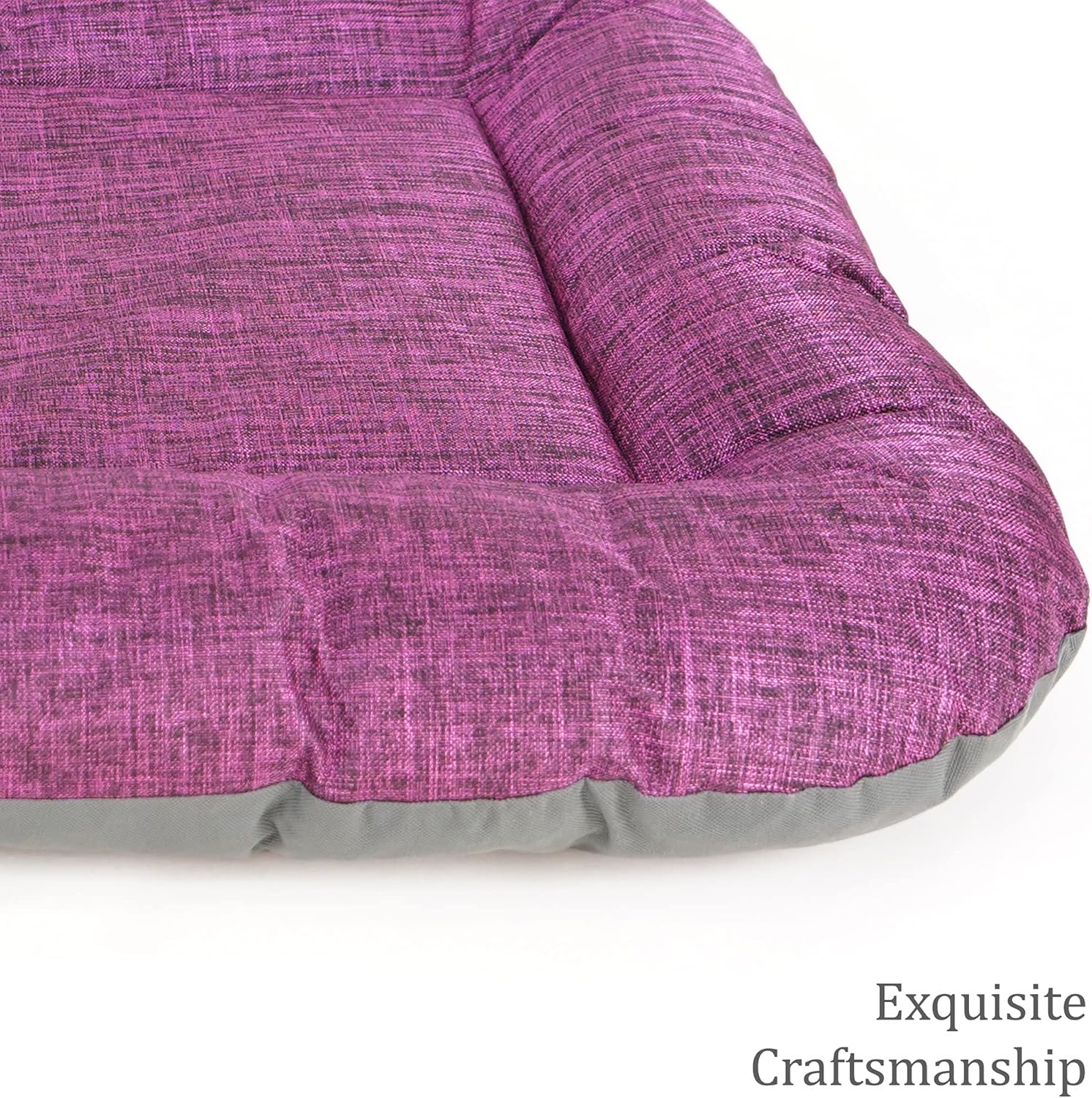 SUSSEXHOME Pets – Almohada impermeable para perros medianos, 33.5 x 26.4 x 3.95 pulgadas, resistente a desgarros, lavable, color morado