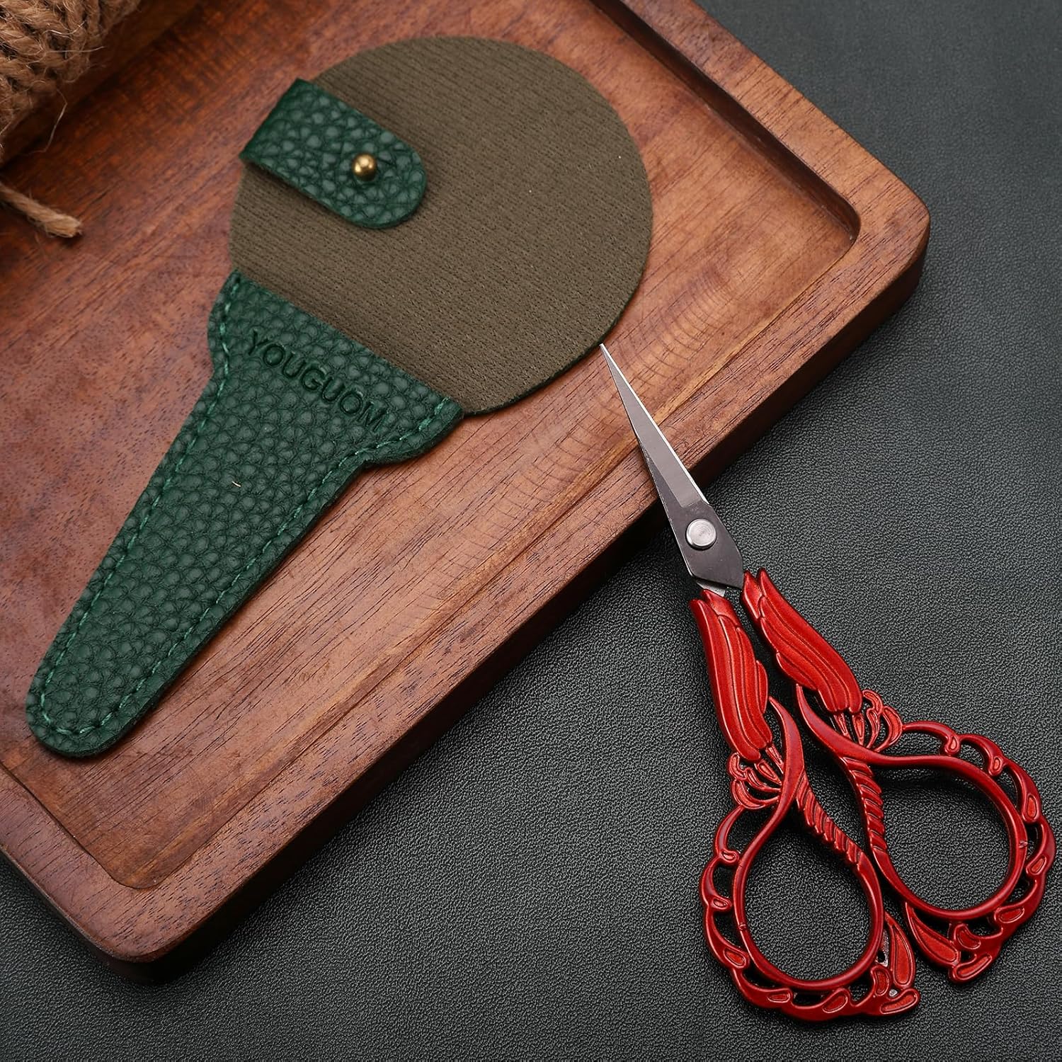 YOUGUOM Tijeras pequeñas para bordar, tijeras de costura para manualidades, tijeras de punta afilada para costura, roscado, manualidades,