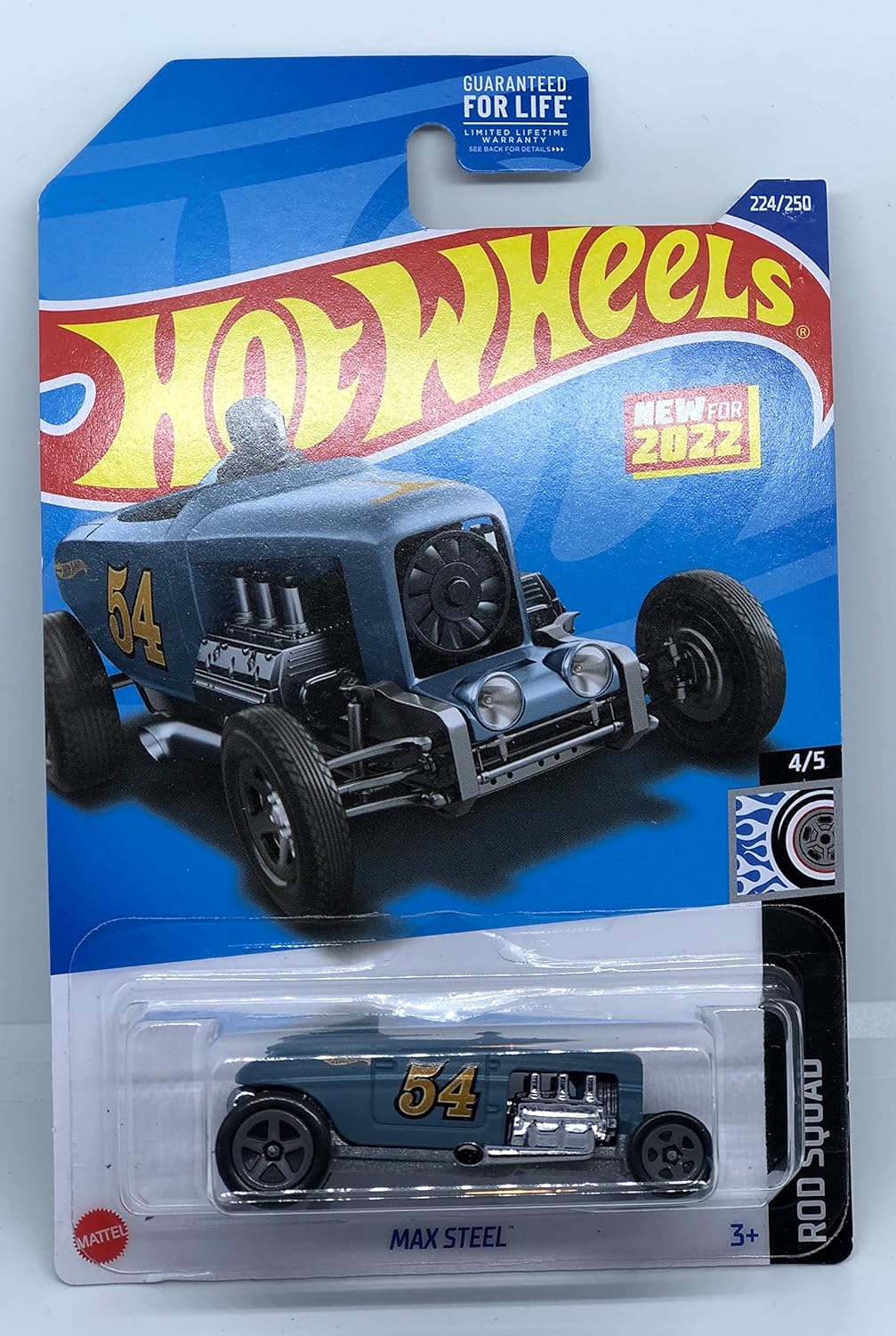 Hot Wheels 2022 – MAX Acero – Gris – Rod Squad 45 – 224250