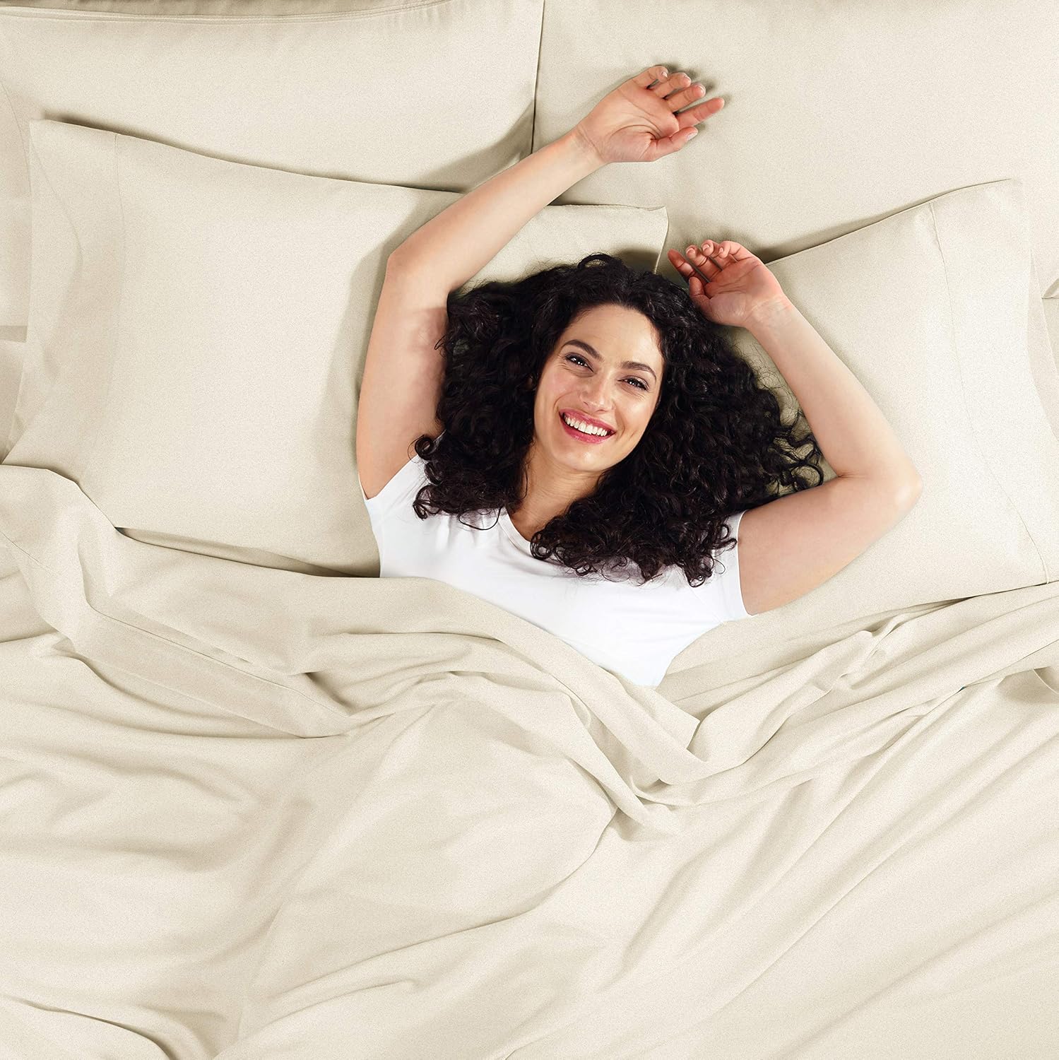 Sábanas de cama individual XL  Sábana bajera ajustable de 14 a 16 pulgadas individual XL  Sábana bajera súper suave individual XL  Sábanas bajeras