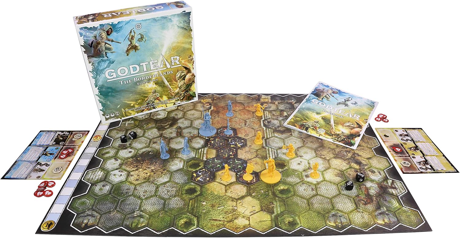 Godtear The Borderlands Starter Set Juego de mesa con 12 miniaturas detalladas, juego de combate de mesa (2 jugadores)