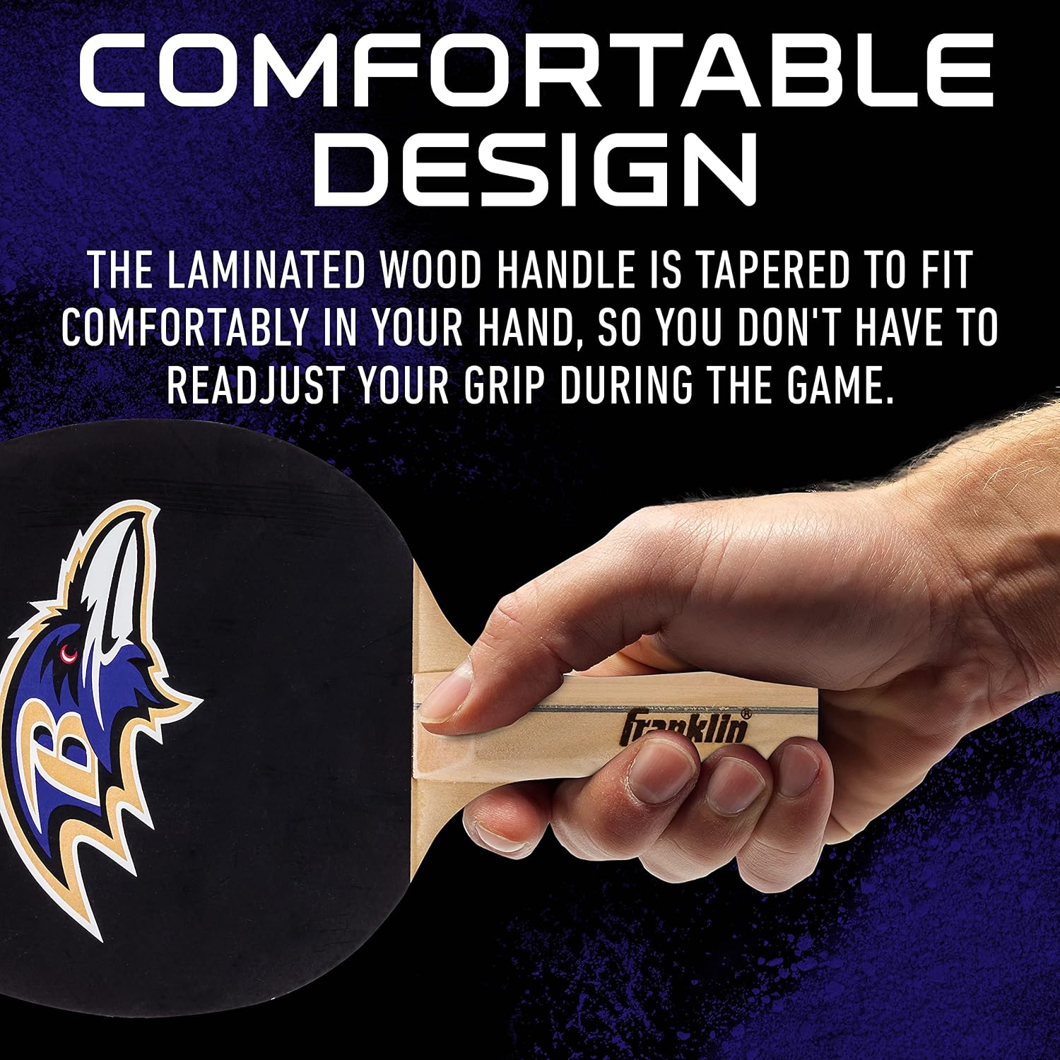 Franklin Sports Pala de tenis de mesa con licencia del equipo, palas de tenis de mesa del equipo de la NFL, logotipos y colores oficiales del