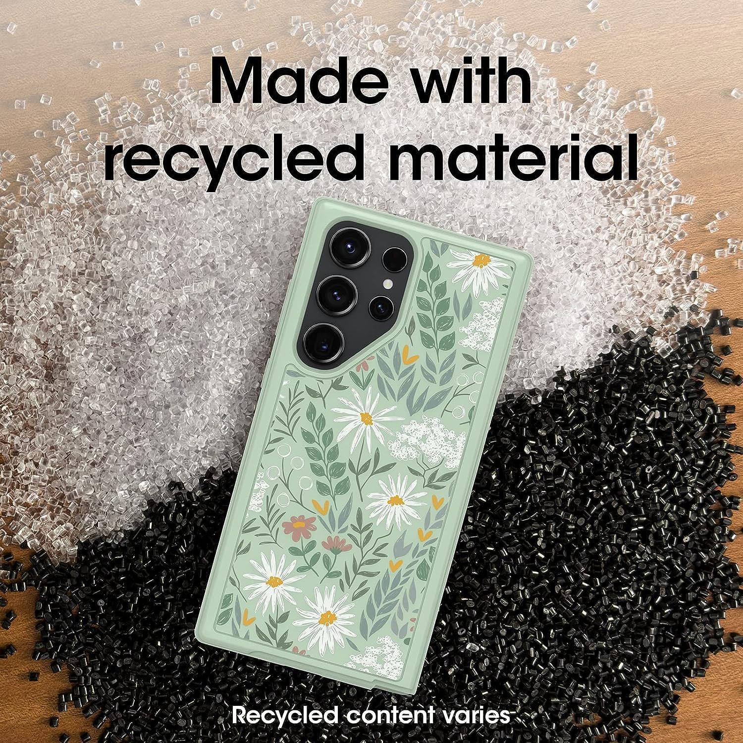 OtterBox Galaxy S23 Ultra (solamente) – Funda de la serie Symmetry – Sage Advice (verde) – Compatible con carga inalámbrica – Bordes elevados para