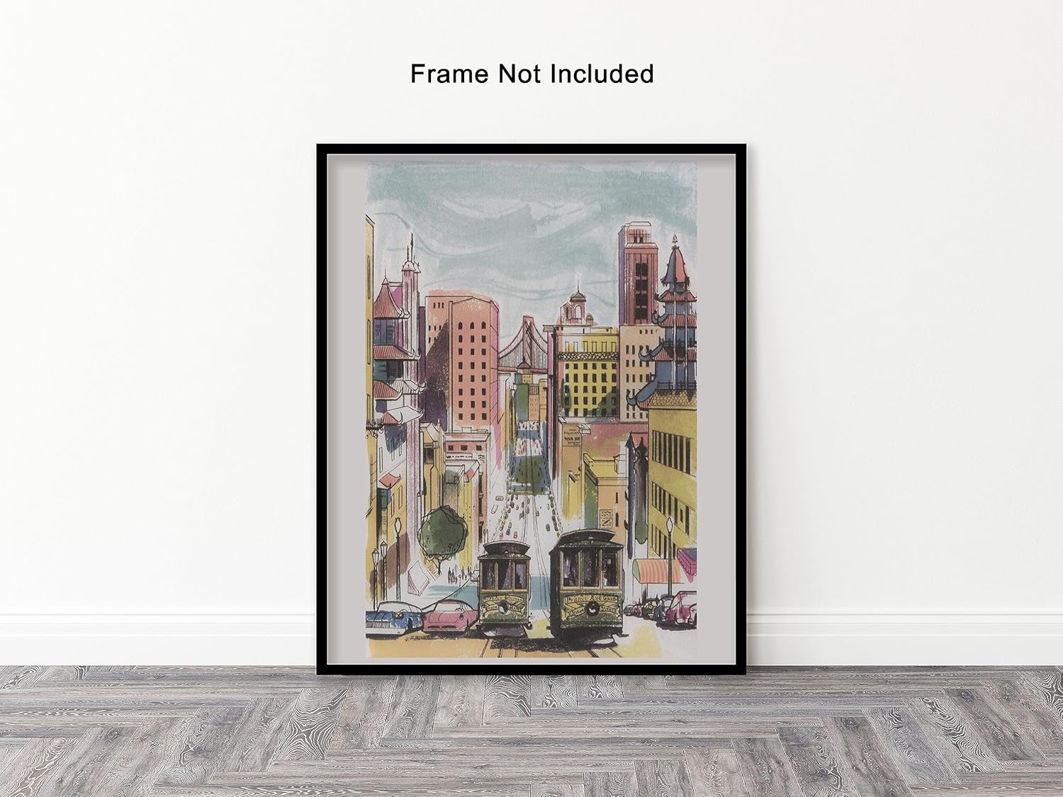 Poster Master Póster de viaje vintage, impresión de San Francisco, arte de California, arte de teleférico, regalo ideal para él, ella, amante de los