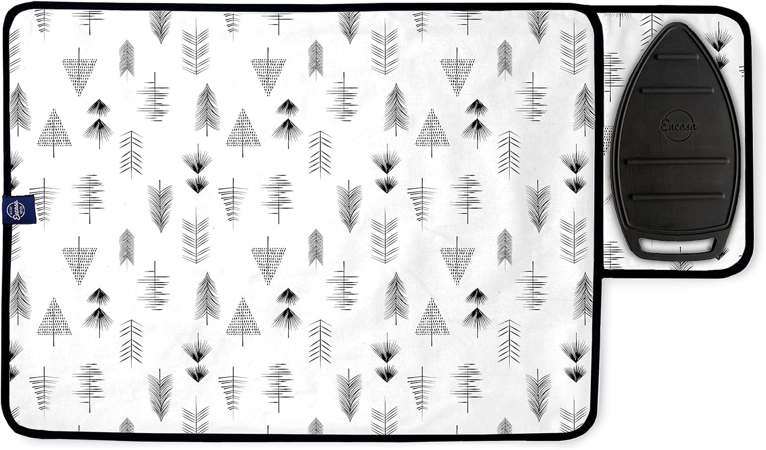 Encasa Homes – Tapete de planchar pequeño de 28 x 20 pulgadas con acolchado de 0.118 in y soporte de plancha de silicona para presionar al vapor en