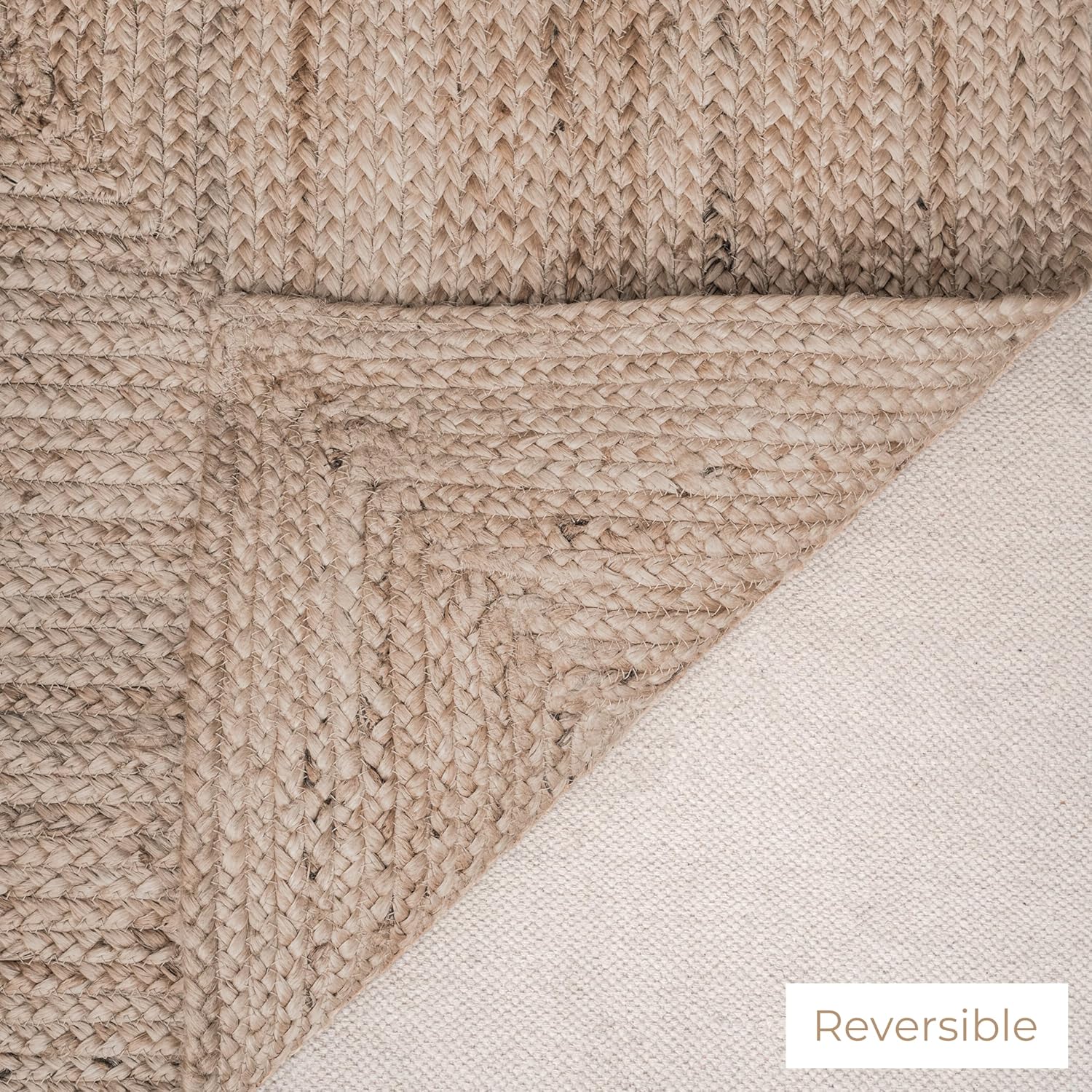 RAJRANG – Alfombra de yute de 2 x 8 pies, tejida a mano, natural, bohemio, reversible, trenzada, alfombra de área