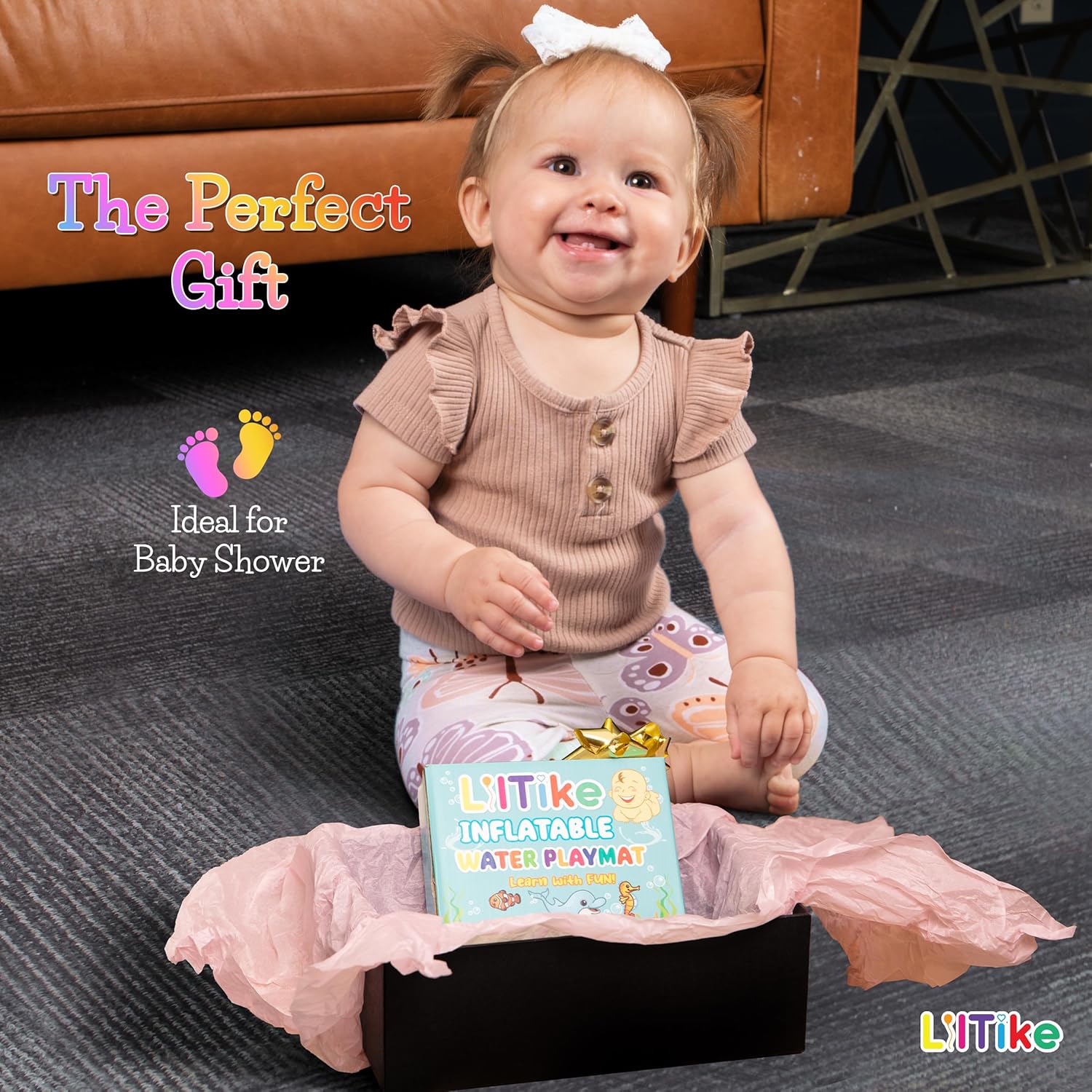 LilTike Alfombrilla de agua para bebés y bebés  16 nuevos diseños y colores  Gran idea de regalo para recién nacidos  3, 6, 9 meses de desarrollo