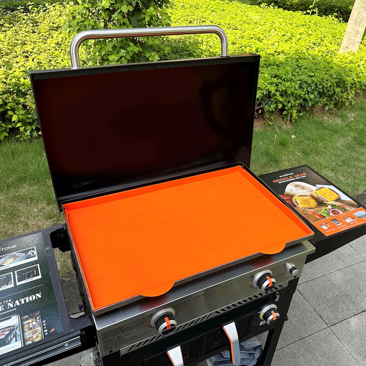 Funda de silicona para parrilla Blackstone de 28 pulgadas, protege la superficie de tu plancha del polvo y el óxido, cubierta protectora de cocina