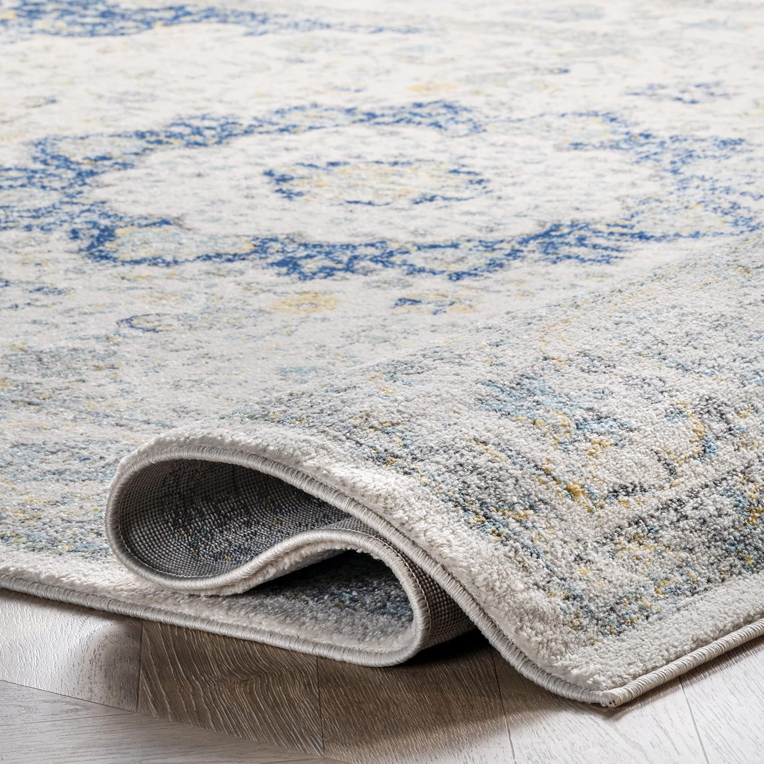 nuLOOM Verona – Alfombra persa redonda envejecida, de 5 pies, color azul