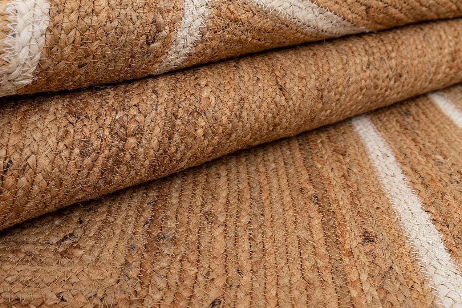 Alfombra de yute festoneado de 5 x 7 pulgadas, alfombra de baño bohemia natural de 2 x 3 pulgadas, alfombra de pasillo de yute para cocina, 2.6 x 6