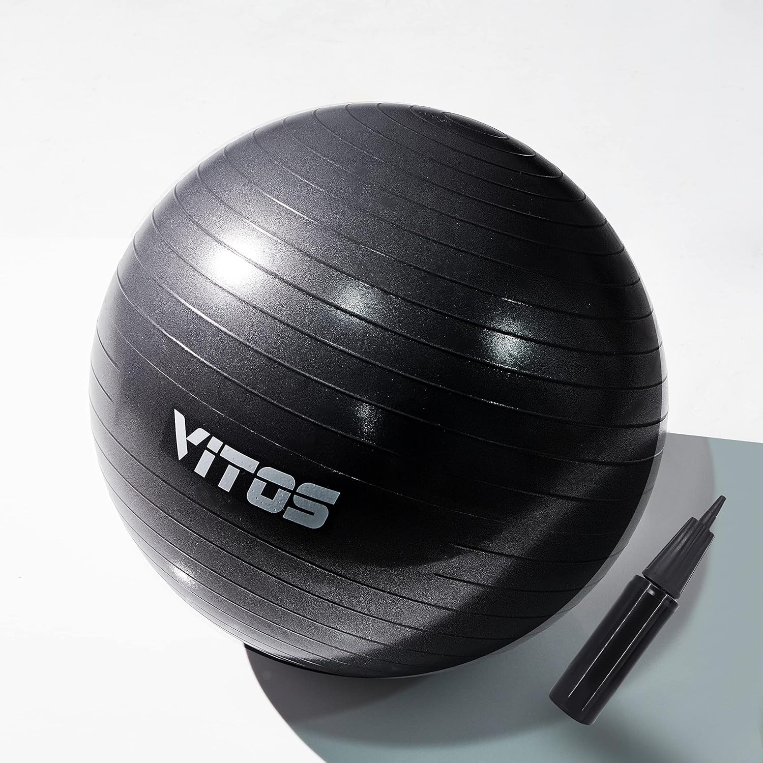 Vitos Pelota de yoga para ejercicio, pelota de parto para embarazo, equilibrio de estabilidad, entrenamiento de fitness, bomba rápida incluida