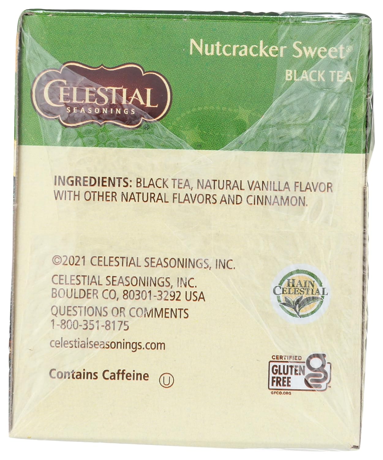 Celestial Seasonings Té negro, cascanueces dulce, 18 unidades
