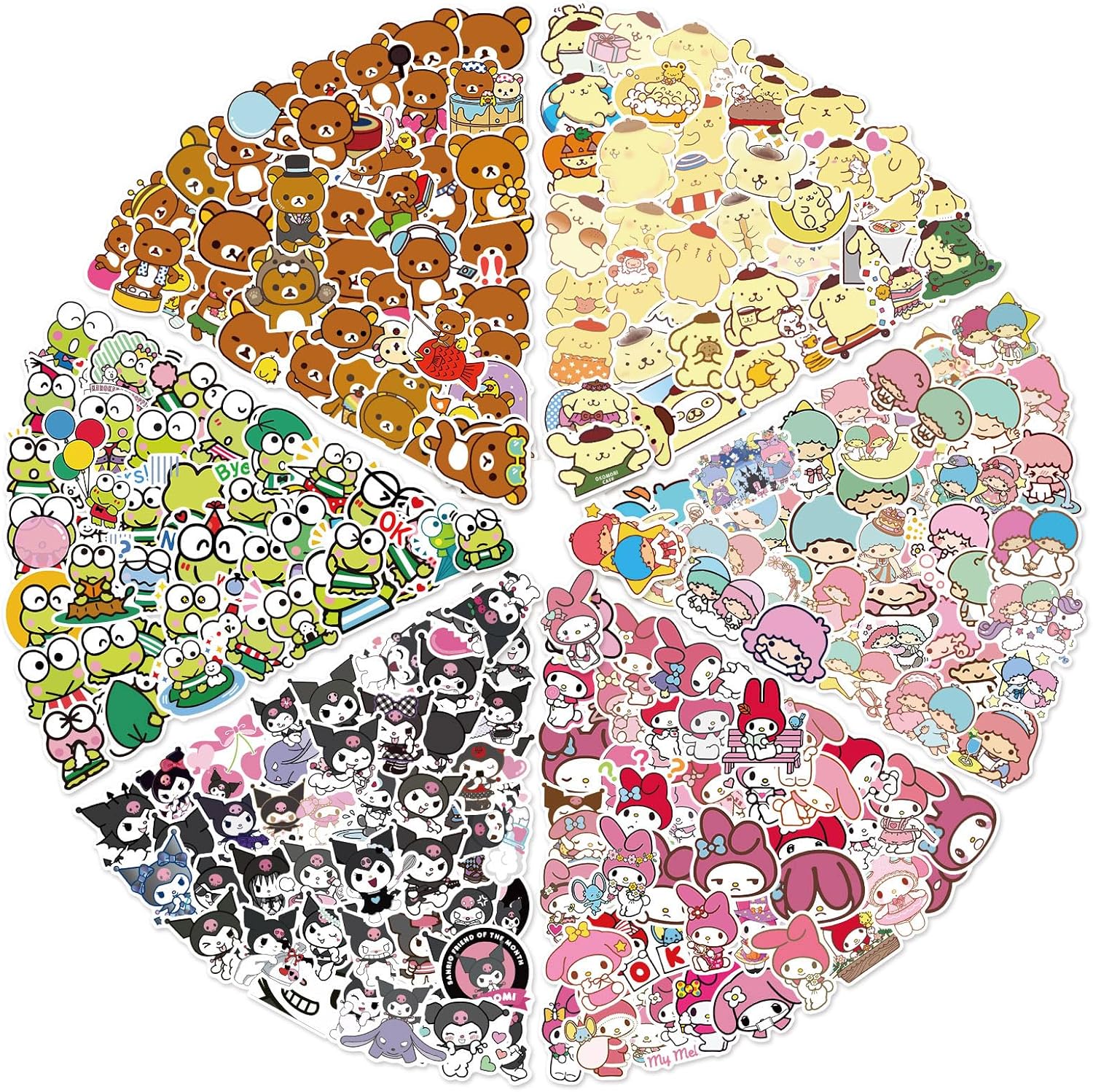 300 calcomanías estéticas de vinilo impermeable Kawaii para botella de agua, patineta, computadora, adolescentes, niños, niñas y adultos