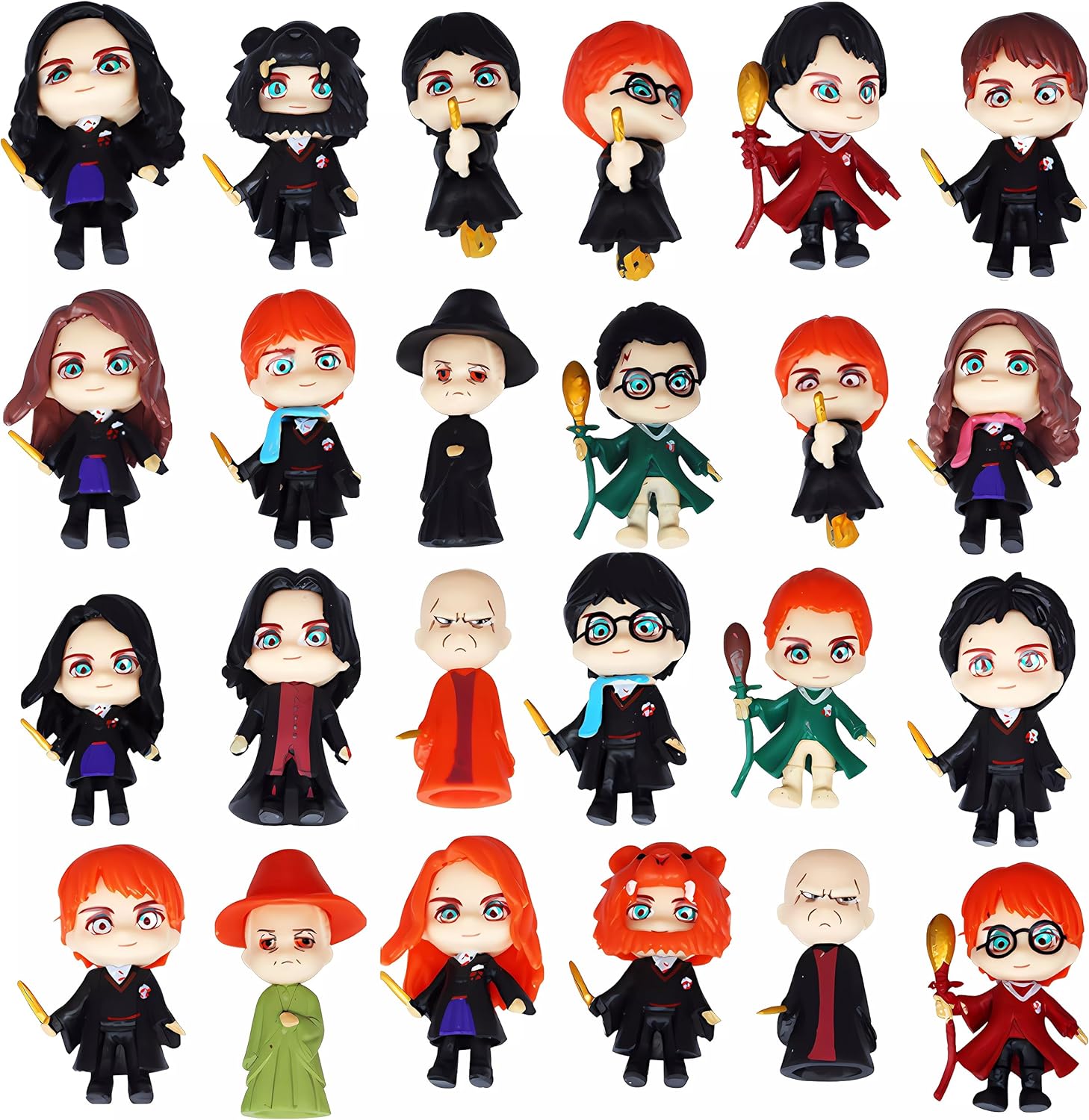 Calendario de Adviento de anime, caricatura, Navidad, 24, caja ciega digital de cuenta regresiva para niños y niñas, regalos increíbles, color morado