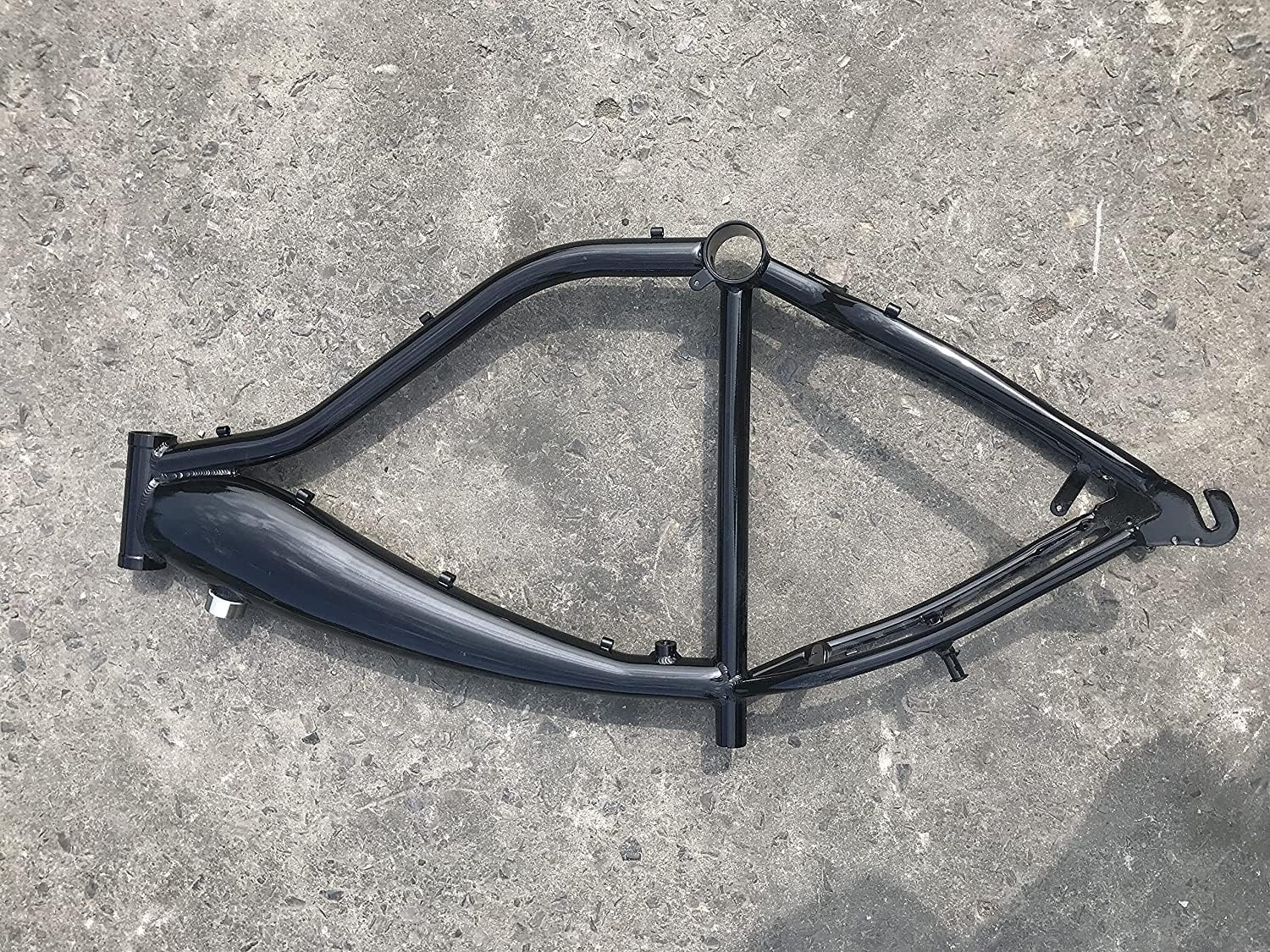 Marco de gas de bicicleta con tanque de gas integrado, marco de 2.4L – Bicicleta motorizada a gas (negro)