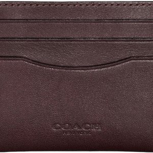 Coach Tarjetero plano para hombre en becerro deportivo, Mahogany, Estuche de tarjeta plana en becerro deportivo Coach Tarjetero plano para hombre en becerro deportivo, Mahogany, Estuche de tarjeta plana en becerro deportivo