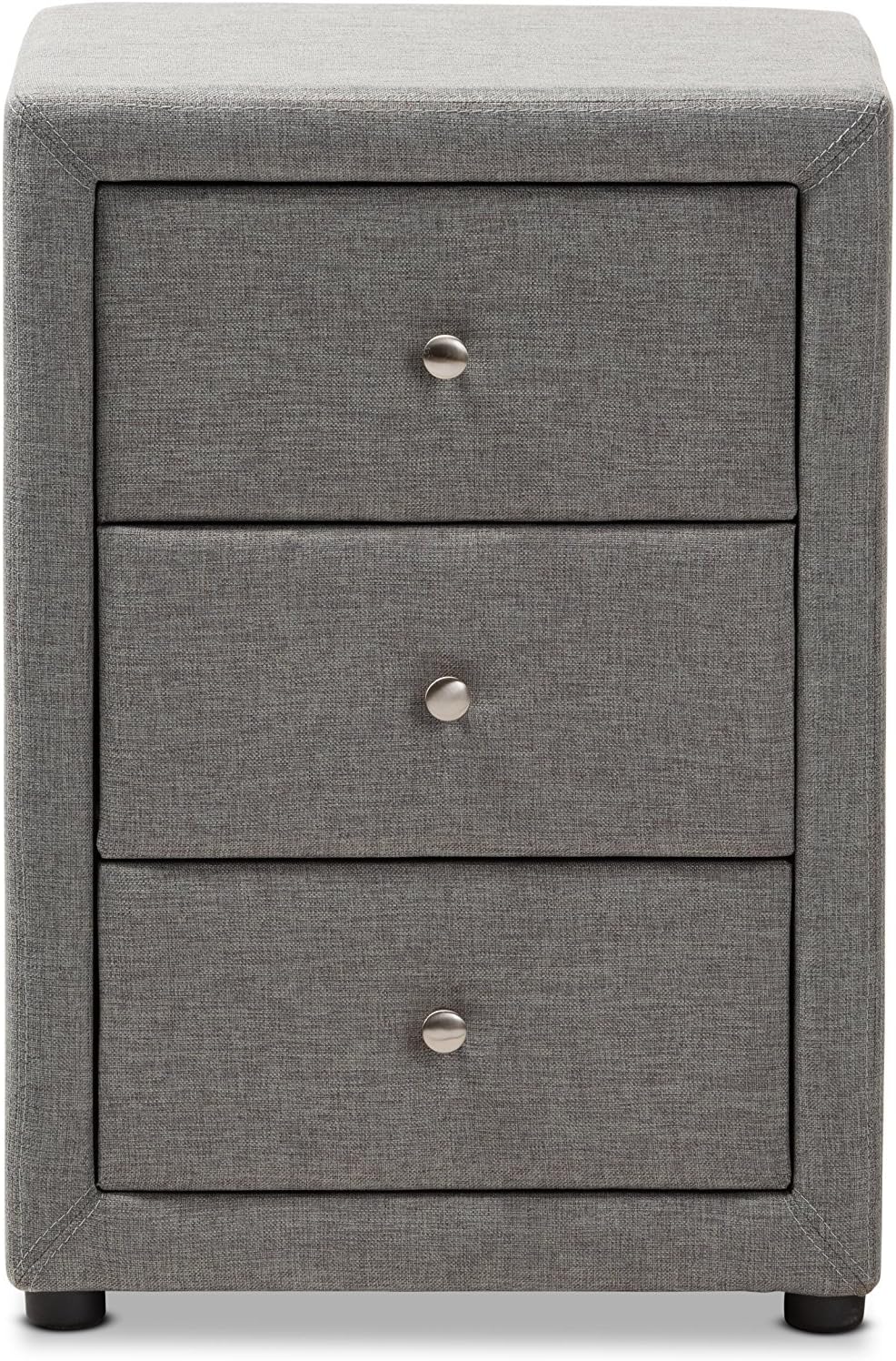 Baxton Studio Vanessa – Mesita de noche, color gris