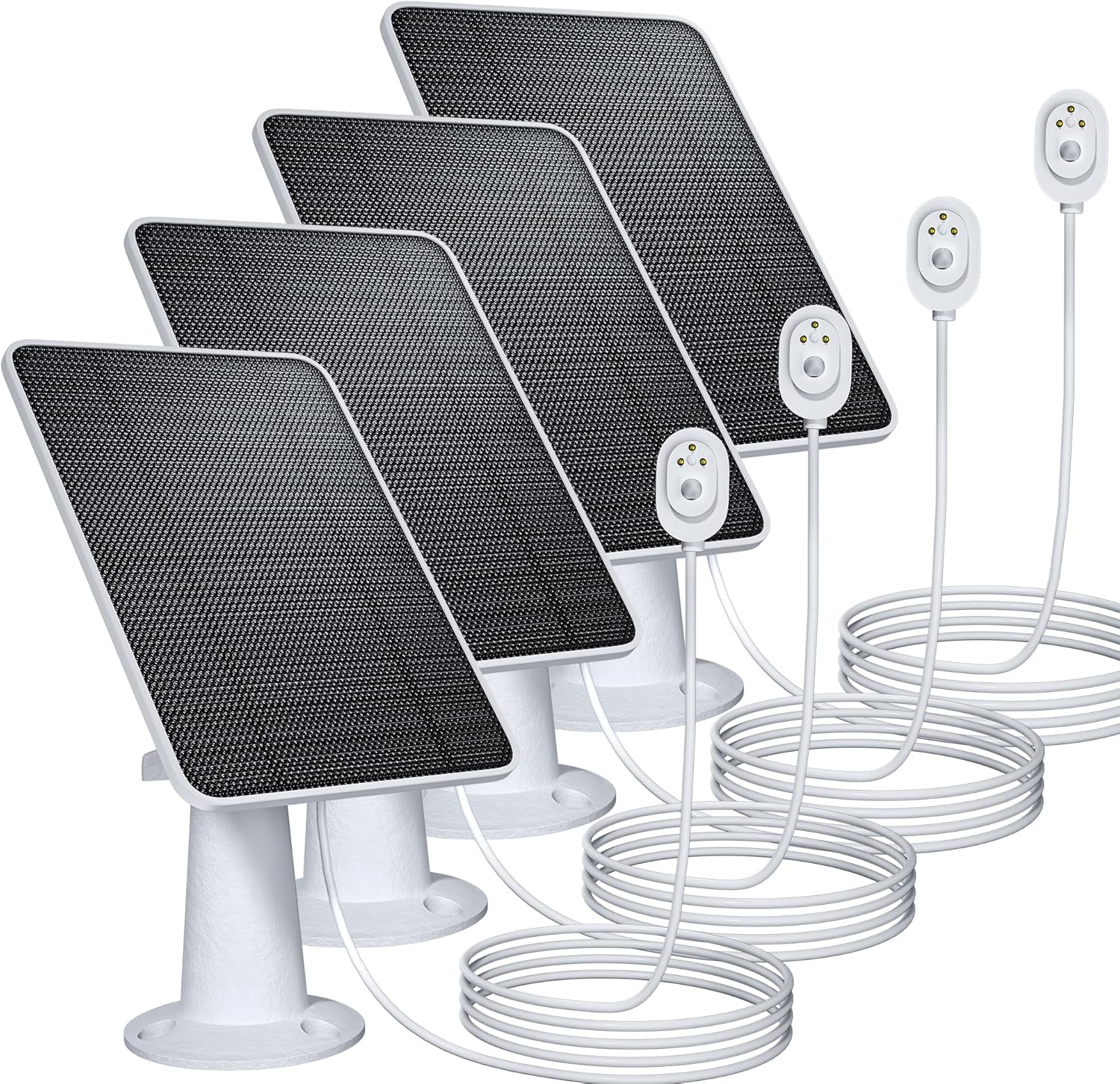 Panel solar de carga mejorada compatible con Pro 5S, Arlo Pro 4, Pro 3, Pro 3, Ultra 2, Ultra, panel solar de 4 W con cable de carga de 9.8 pies,