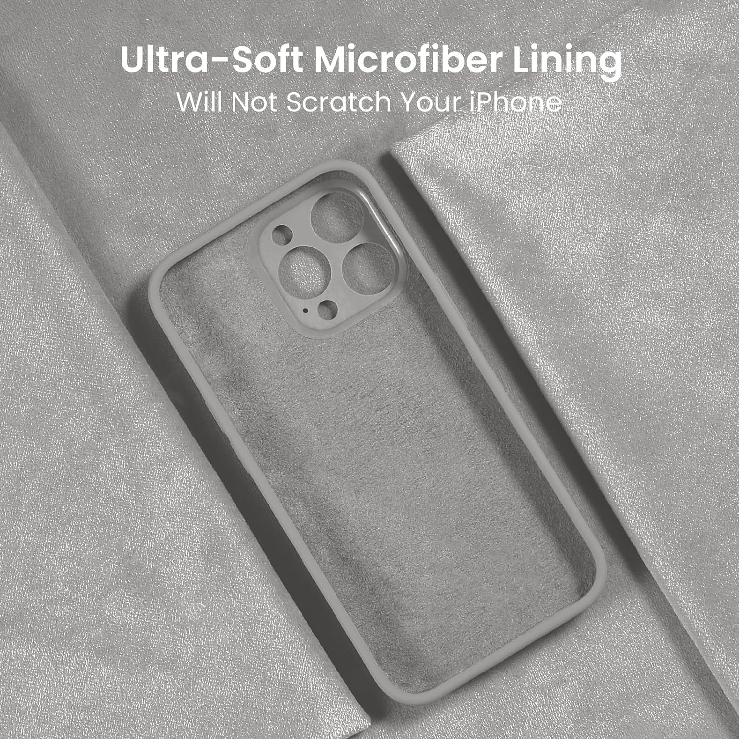 FireNova Funda diseñada para iPhone 15 Pro, funda de silicona mejorada protección de cámara con 2 protectores de pantalla, forro interior de