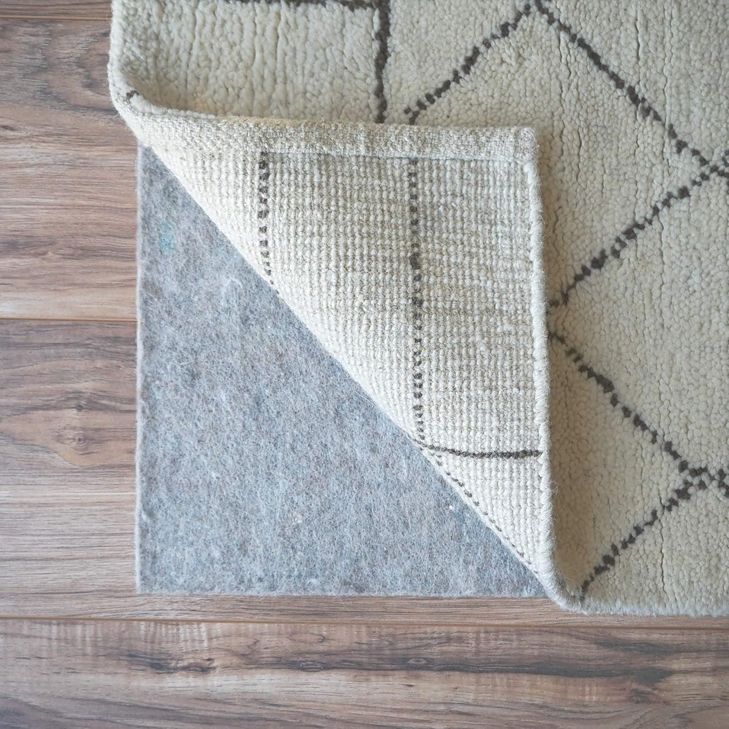 RUGPADUSA – Eco-Plush – 7 pies 6 pulgadas x 9 pies 6 pulgadas – 14 pulgadas de grosor – 100% fieltro – Almohadilla acolchada de alta calidad –