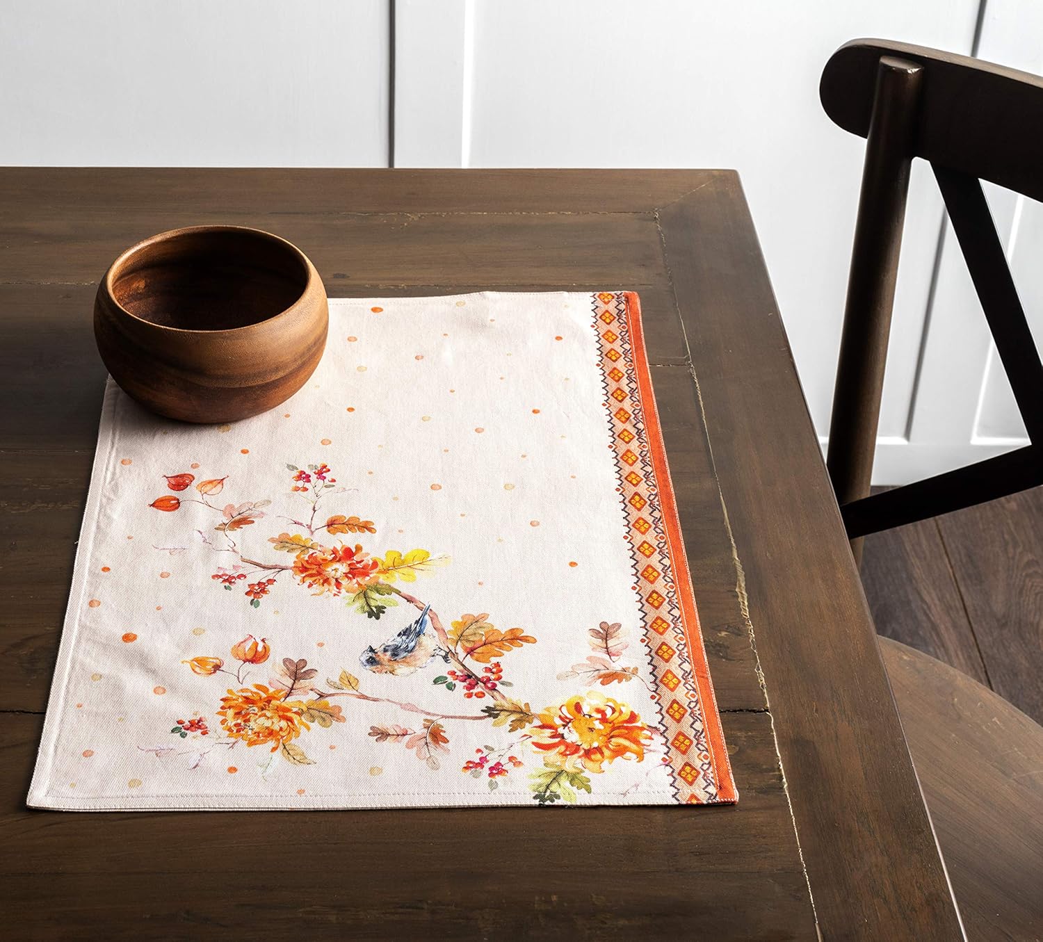 Maison d’ Hermine – Juego de 4 manteles individuales, 100% algodón, decorativos y lavables para regalos, cocina, bodas, restaurantes, campamentos,