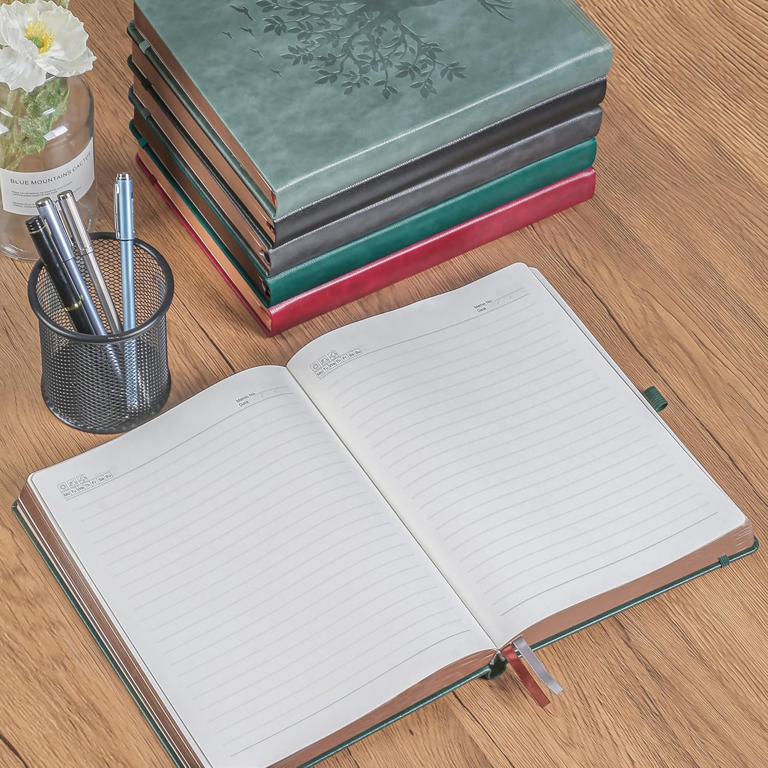 ZXHQ Cuadernos A5 de 360 páginas rayadas con bolígrafo, diarios para mujeres y hombres, cuaderno de escritura, diseño de árbol de la vida, bolsillo