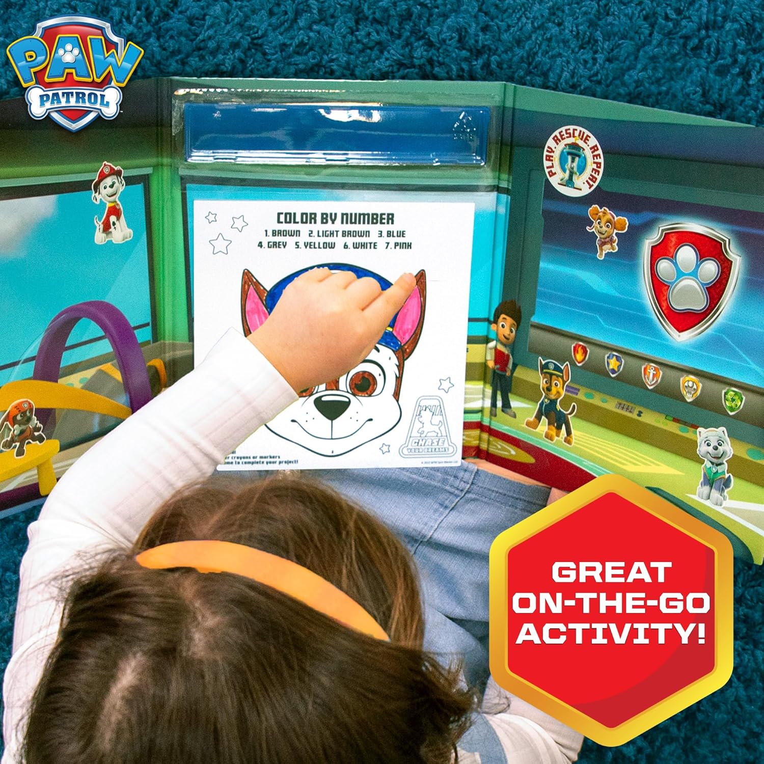 Juego de actividades de calcomanías de Paw Patrol, más de 25 calcomanías reutilizables de la Patrulla Canina, 2 escenas de juego de calcomanías,