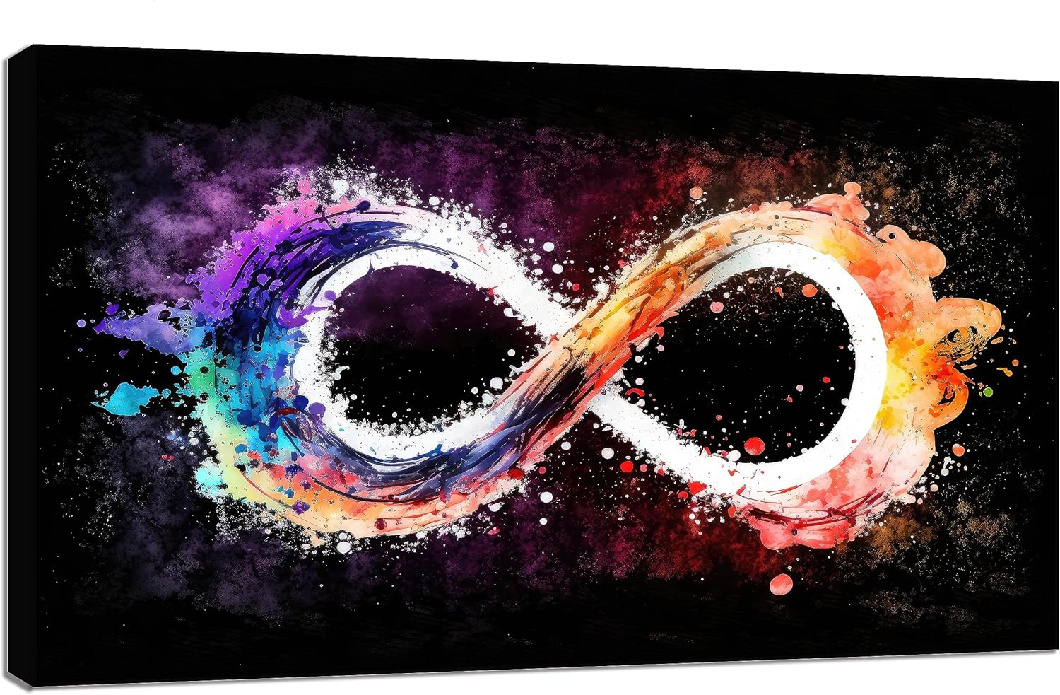 SamYueheya Lienzo decorativo moderno para pared, pintura en color símbolo infinito. Póster para decoración de sala de estar y oficina (24 x 35