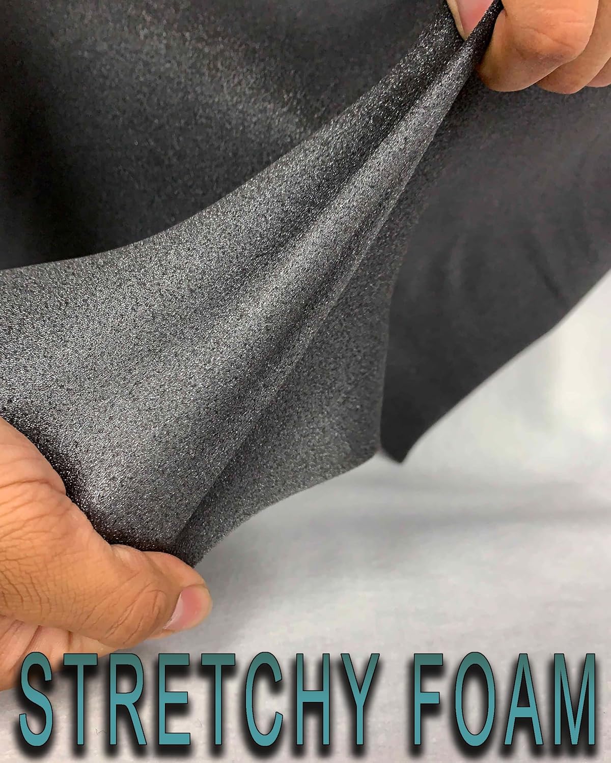 FabricEmpire Espuma de carbón elástico de densidad media de 60 pulgadas de ancho para artes y manualidades, vinilo, proyectos de tapicería para el