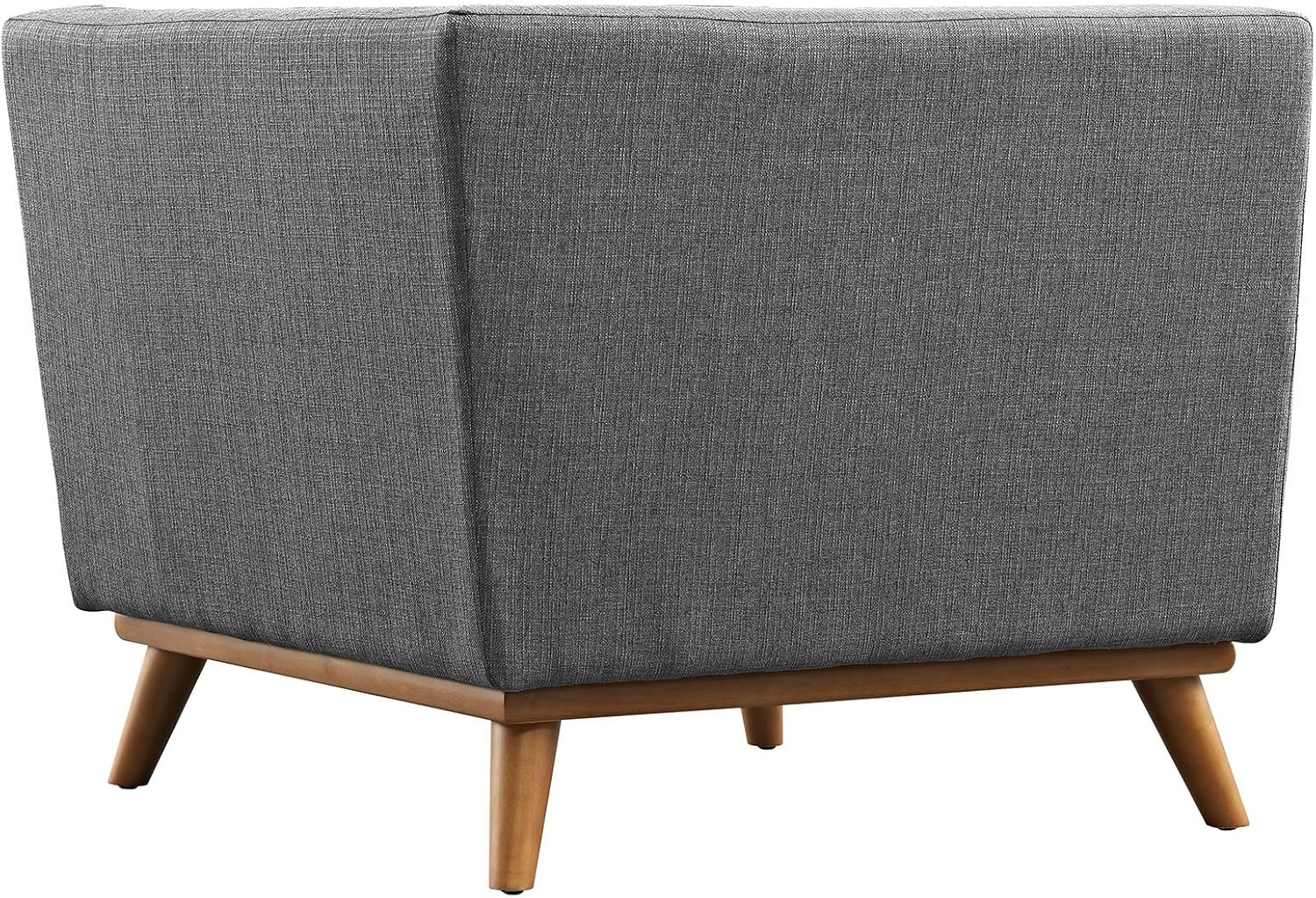 Modway Engage – Sofá seccional en forma de L, tapizado moderno, color gris, Tela