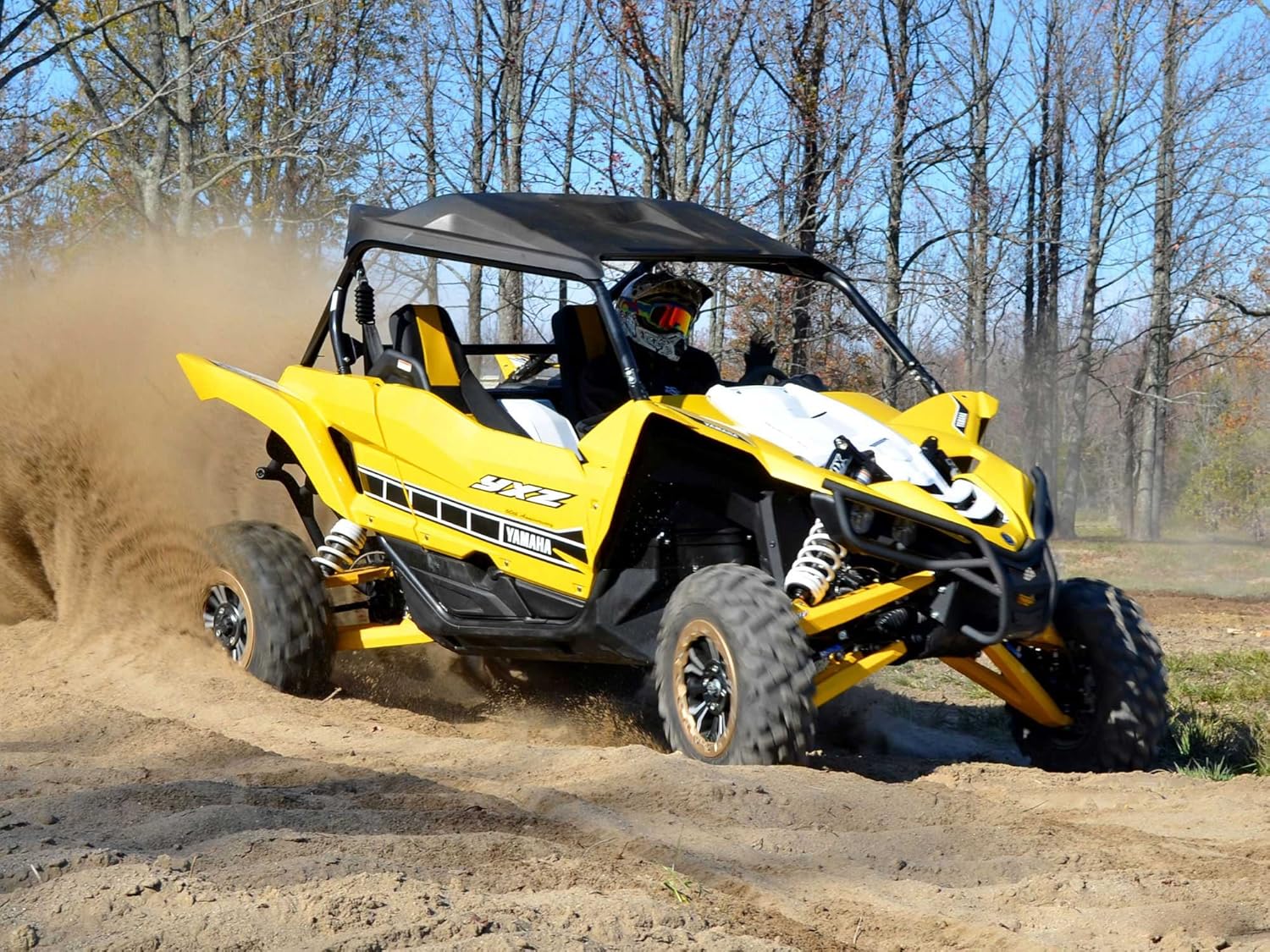 SuperATV Volante de mayor rendimiento para Yamaha XYZ UTV 2015+  Fácil de despegar  Par mejorado  Adecuado para montar en senderos, despegues en