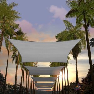 Amgo Toldo cuadrado gris de 10 x 10 pies, UPF50+ AGTAPS10, 95% de bloqueo UV, permeable al agua y al aire, comercial y residencial, 3 años de Amgo Toldo cuadrado gris de 10 x 10 pies, UPF50+ AGTAPS10, 95% de bloqueo UV, permeable al agua y al aire, comercial y residencial, 3 años de