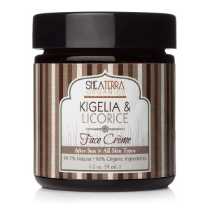 Shea Terra Kigelia Age Defense Collection – Crema facial para después del sol  Crema facial natural antienvejecimiento con raíz de regaliz, manteca Shea Terra Kigelia Age Defense Collection – Crema facial para después del sol  Crema facial natural antienvejecimiento con raíz de regaliz, manteca