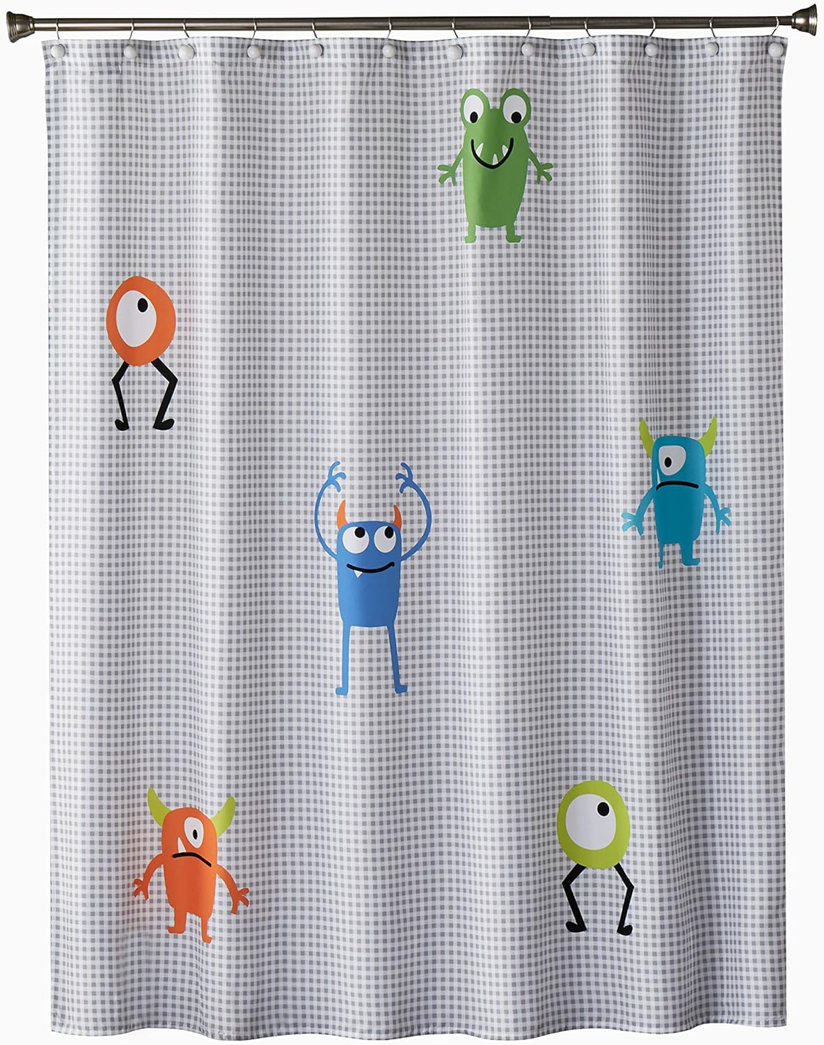 SKL Home Cortina de ducha de monstruos, multicolor