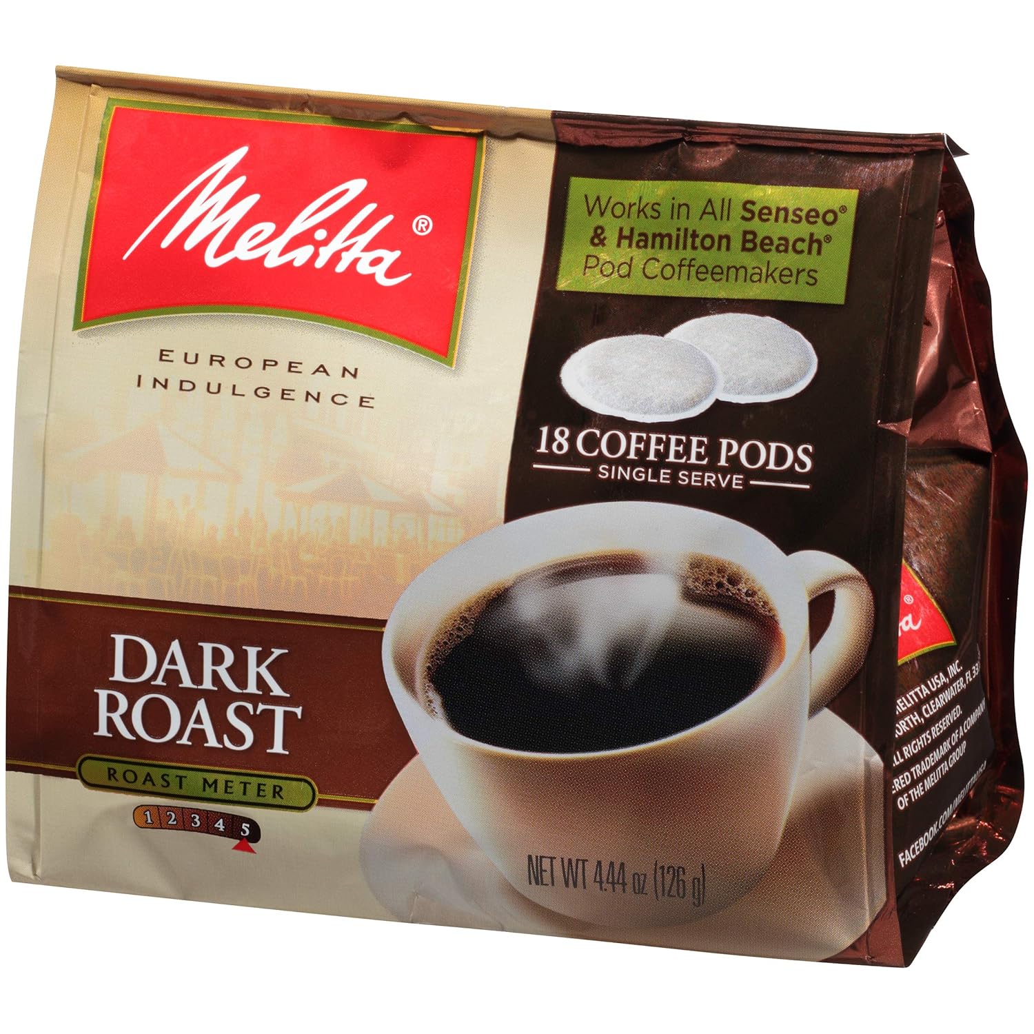 Melitta Cápsulas de café, tostado oscuro, 18 unidades (paquete de 6) 108 cápsulas en total