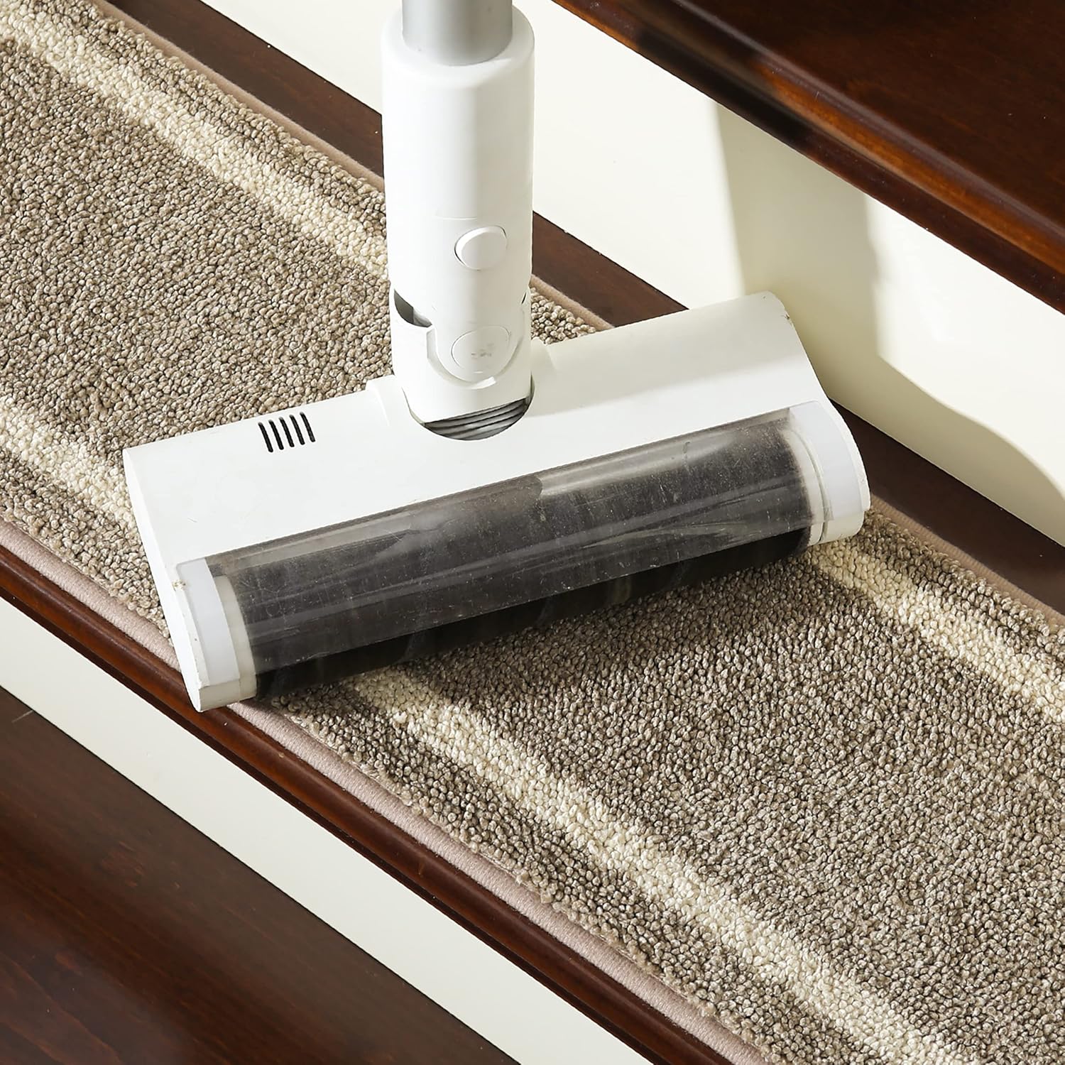 COSY HOMEER Alfombra antideslizante suave de 28 x 9 pulgadas, para interiores en peldaños de madera, alfombras para niños y perros, 100 % poliéster,