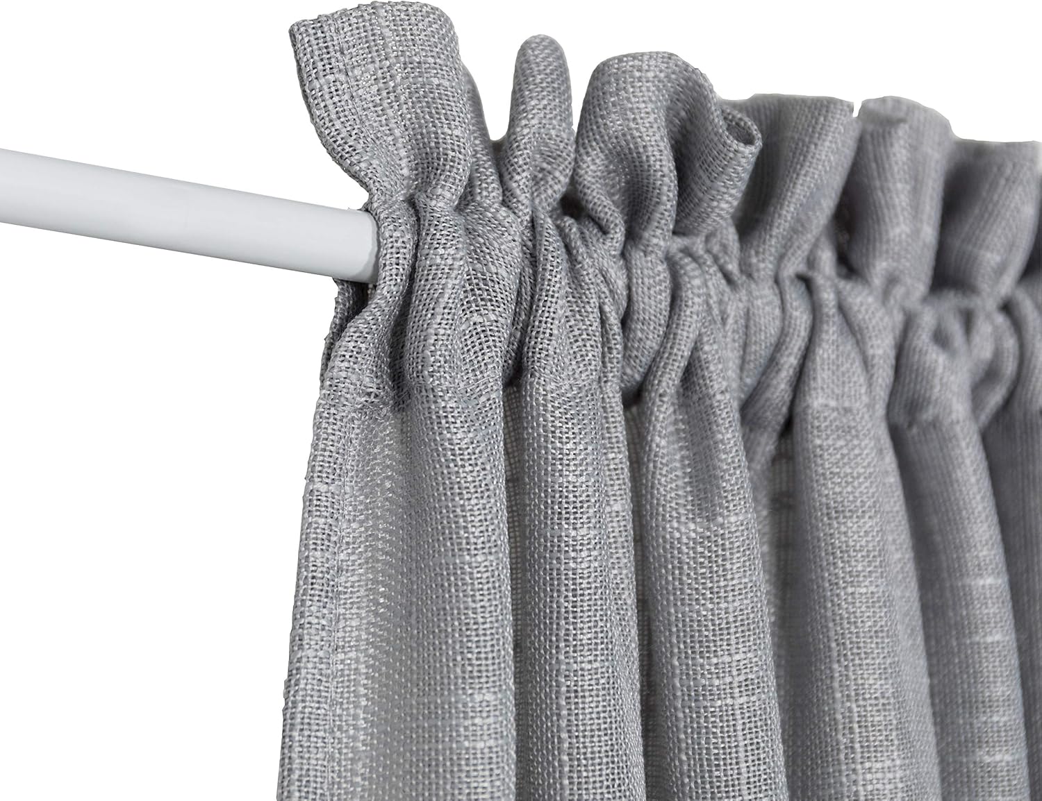 Aquazolax – Cortinas de puerta francesas a rayas blancas transparentes para puertas de cristal de patio, ventanas