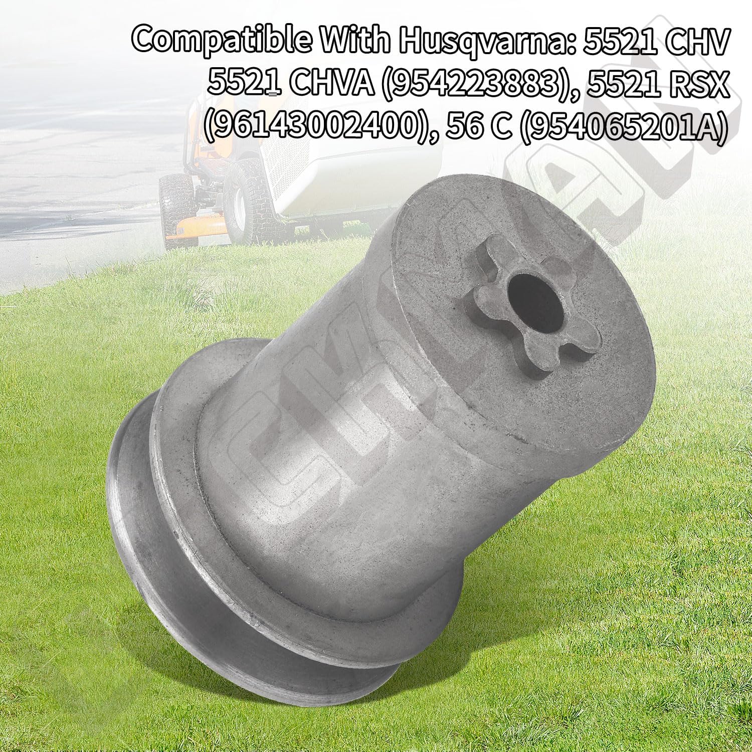 DECKMAN 1 adaptador de hoja 581473301 532421782 y 1 kit de pernos de hoja 532851084 851084 para Husqvarna HU700F, HU725F, HU775H, 421782Poulan