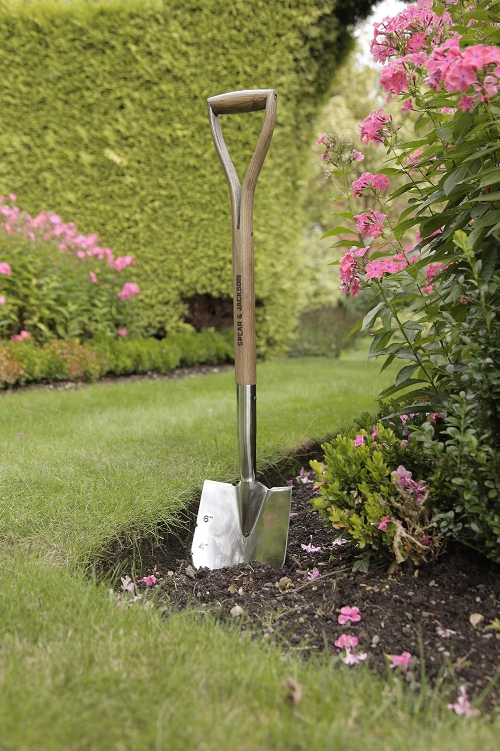 Spear & Jackson 4650PS – Pala de plantación tradicional de acero inoxidable marrón