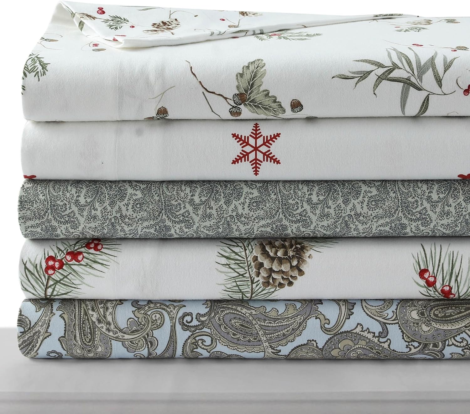 Tribeca Living Juego de sábanas de franela 100% algodón tamaño Queen, sábanas de franela portuguesa ultra suave, juego de ropa de cama de 4 piezas
