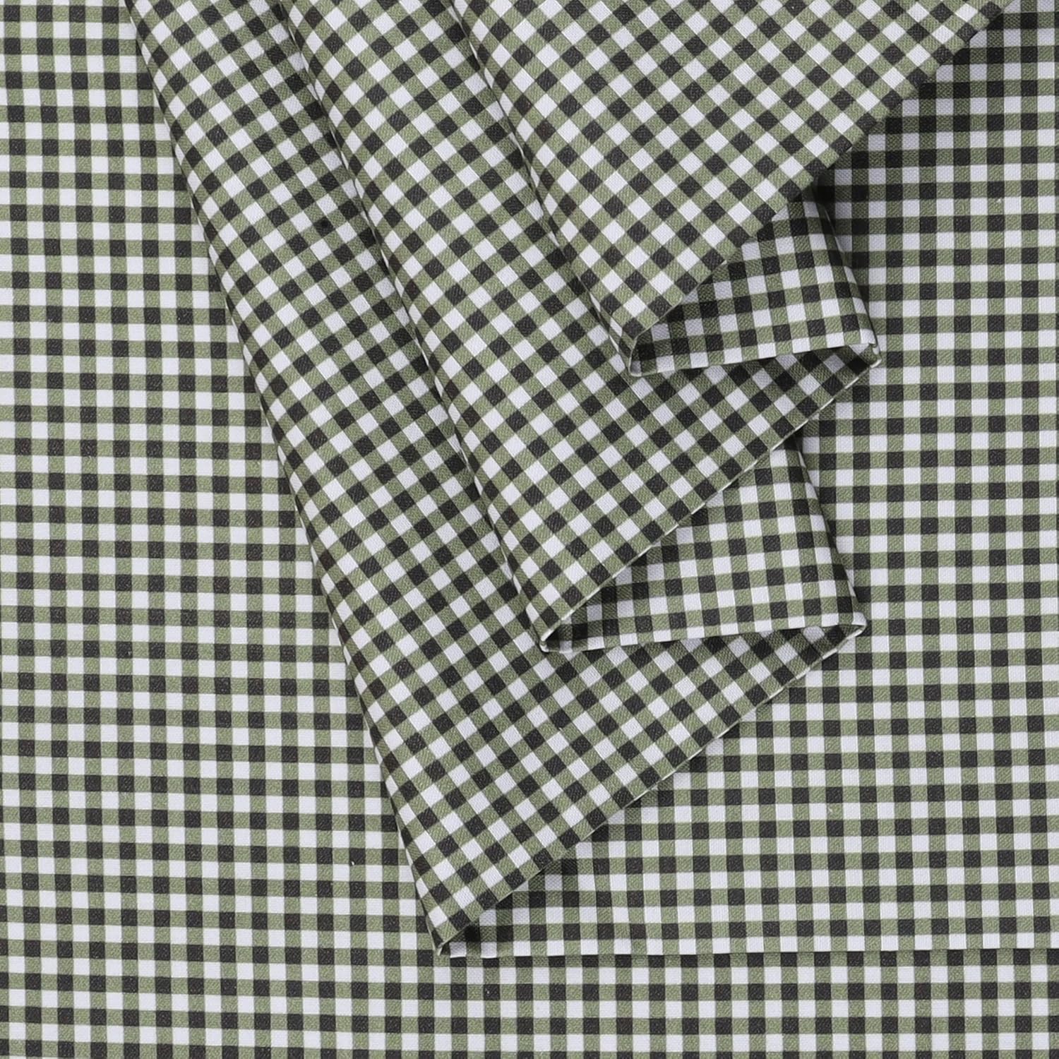 Mook Fabrics Algodón Gingham, Verde