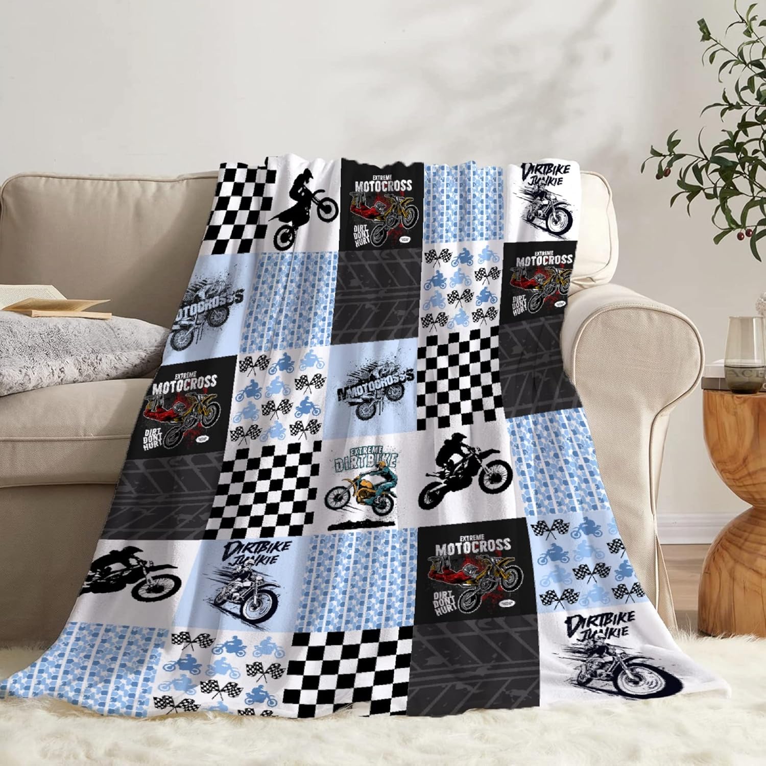 Manta de bebé de motocross de motocross súper suave, manta para bebé, recién nacido, manta para bebé para cochecito, regalo de bebé para cuna, XS 30