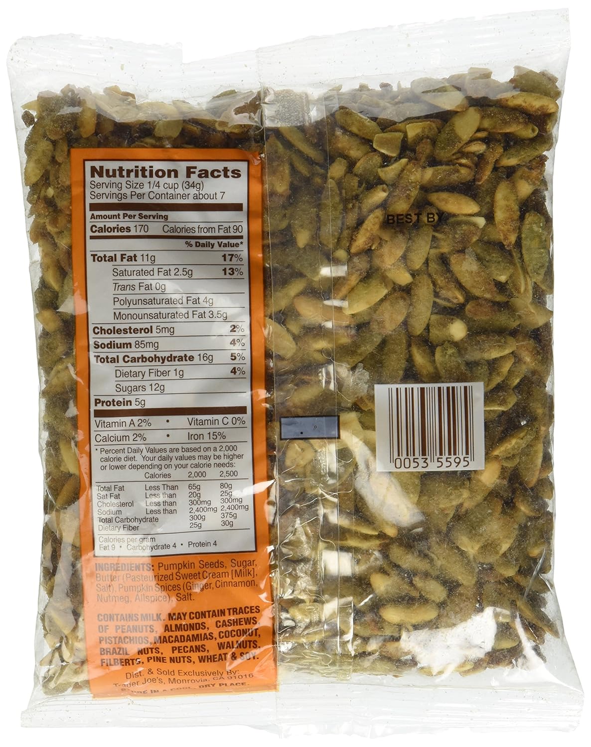 Trader Joe’s – Semillas de calabaza con especias de calabaza de 8 onzas